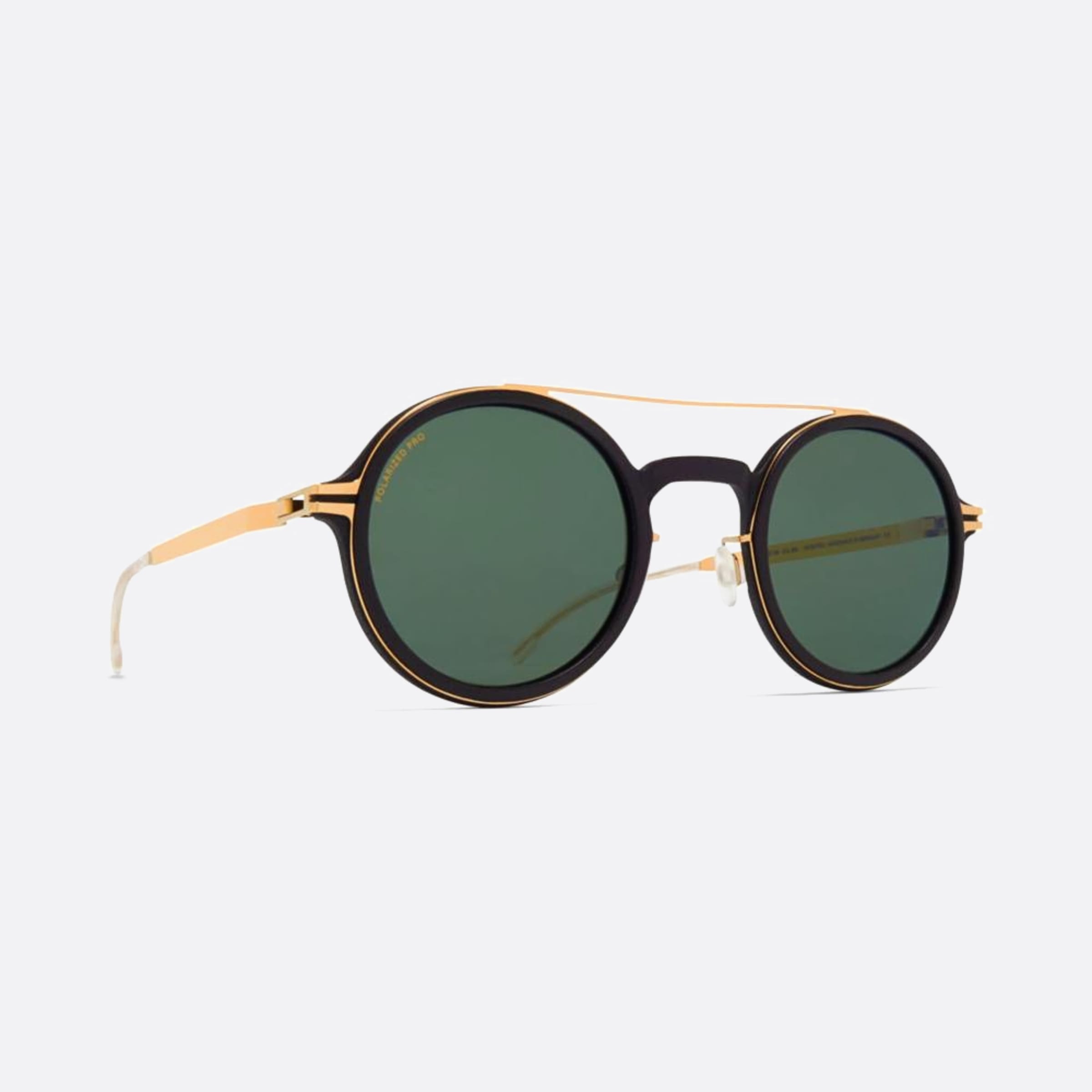 Mykita 46mm Hemlock Black Pilot Polarized Unisex Sunglasses - Side View