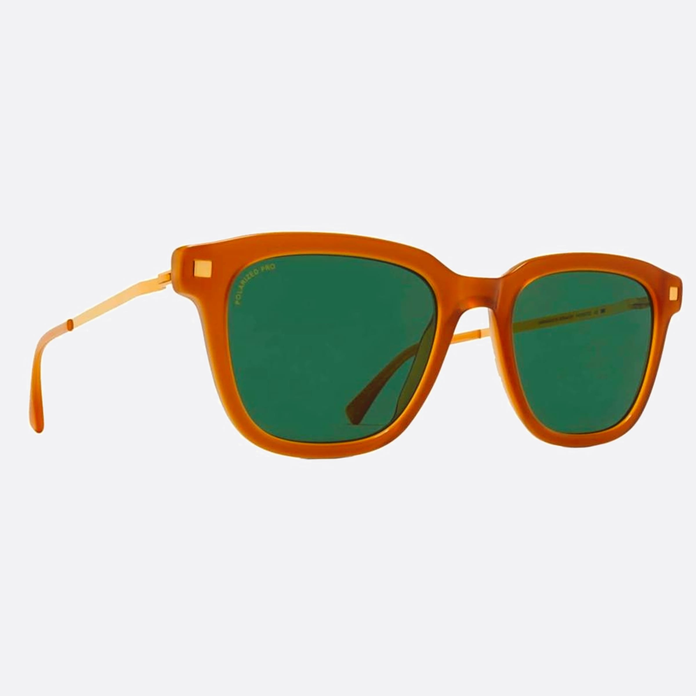 Mykita 51mm Holm Brown Geometric Polarized Unisex Sunglasses - Side View