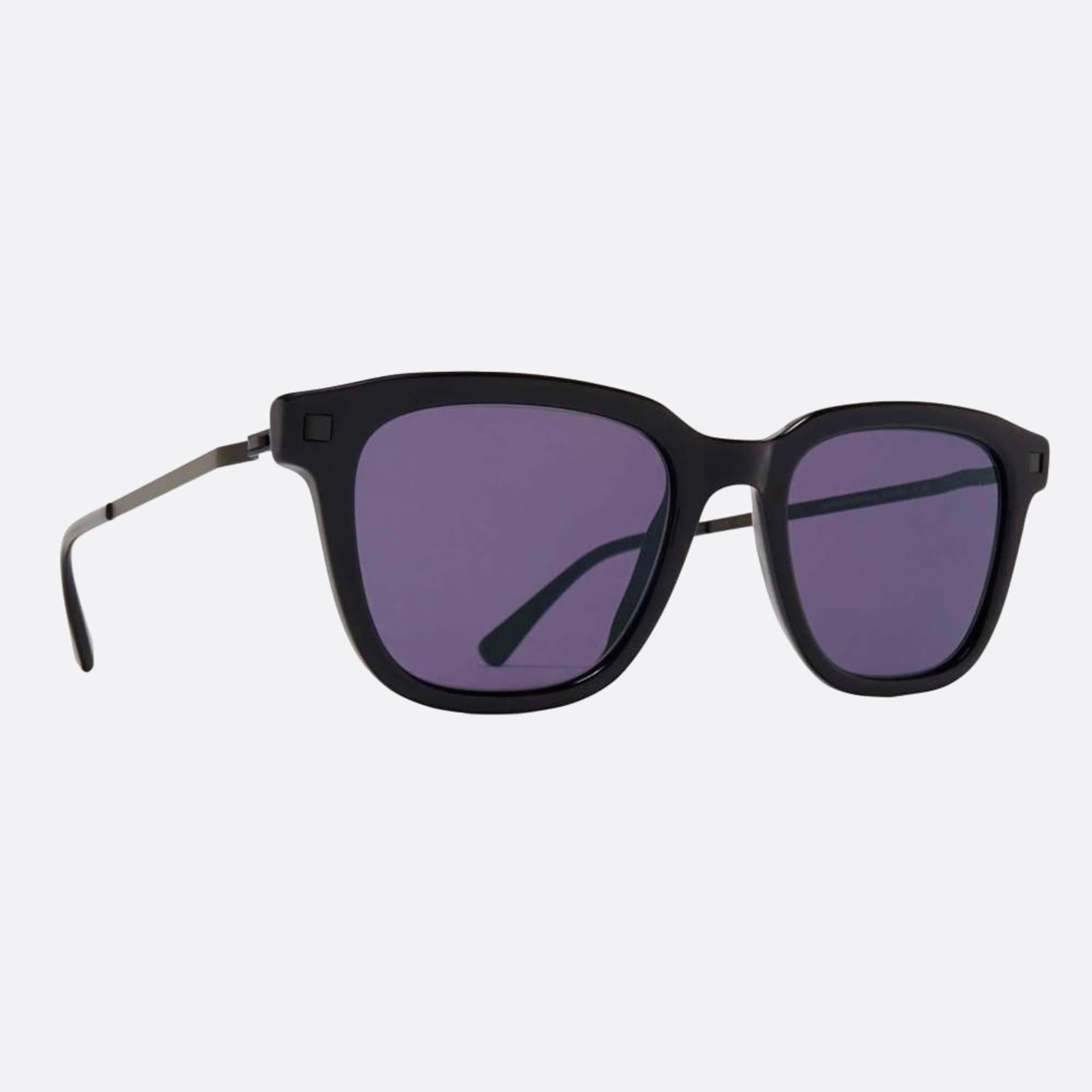 Mykita 51mm Holm Black Geometric Unisex Sunglasses - Side View