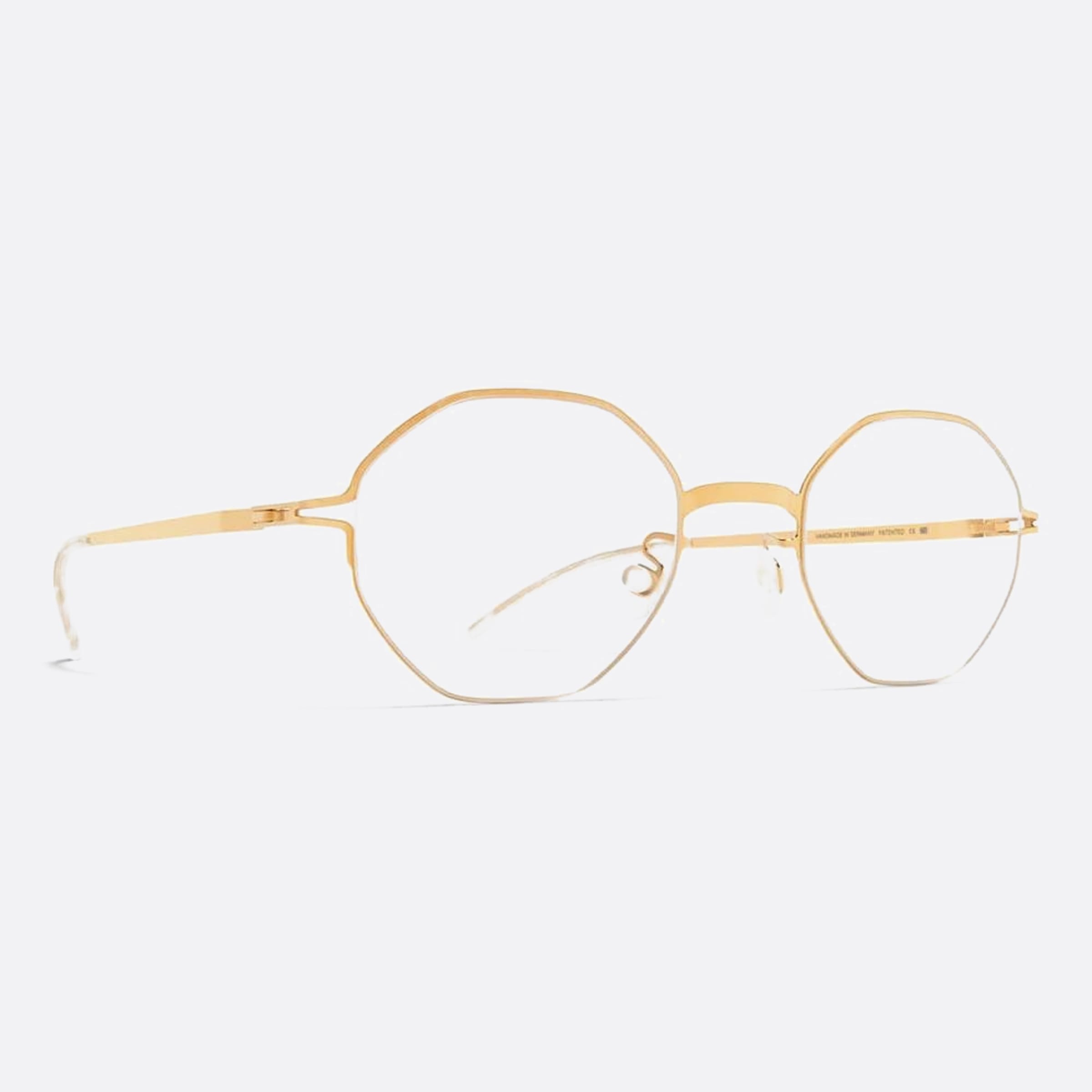 Mykita 47mm Howlin Gold Geometric Unisex Eyeglasses - Side View