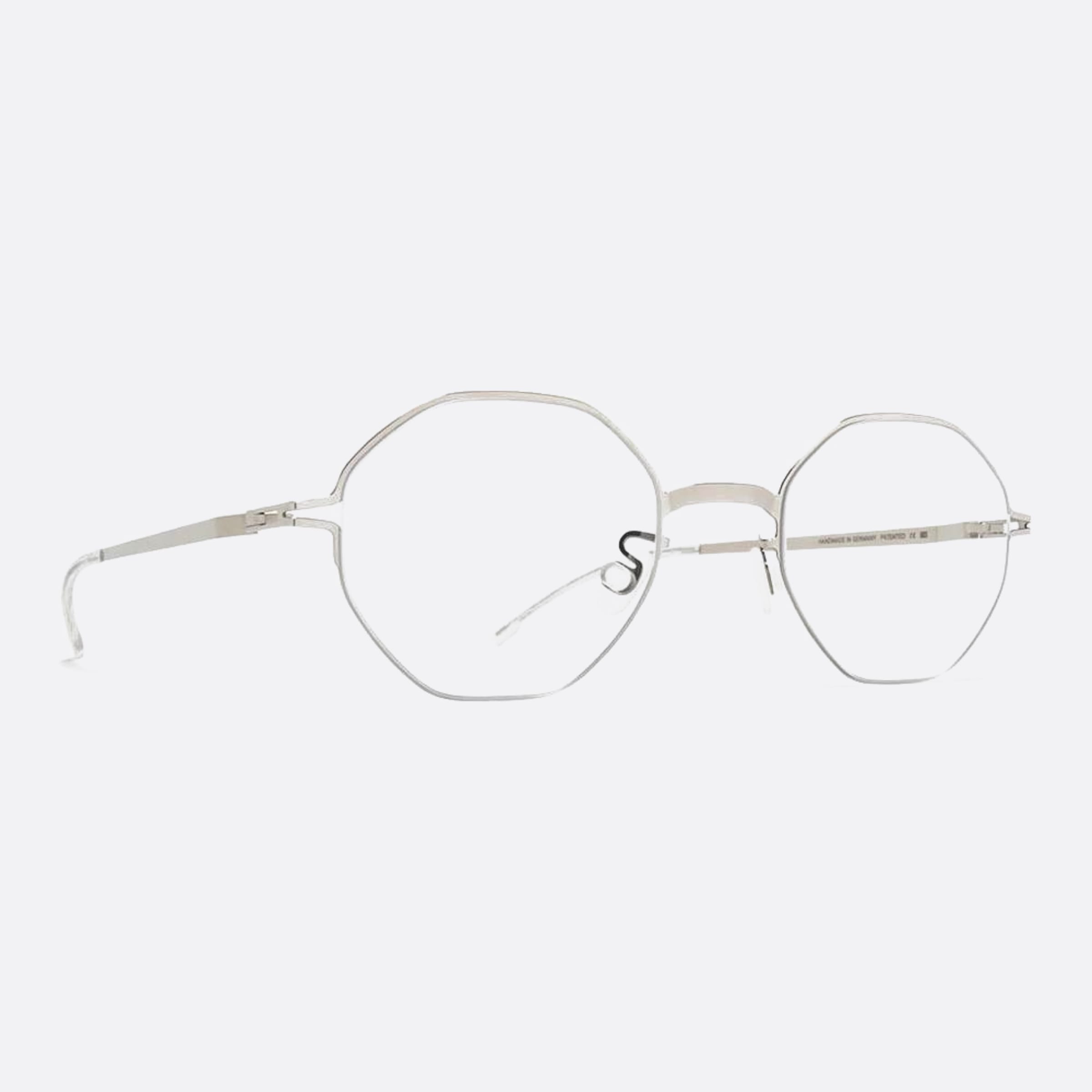 Mykita 47mm Howlin Silver Geometric Unisex Eyeglasses - Side View