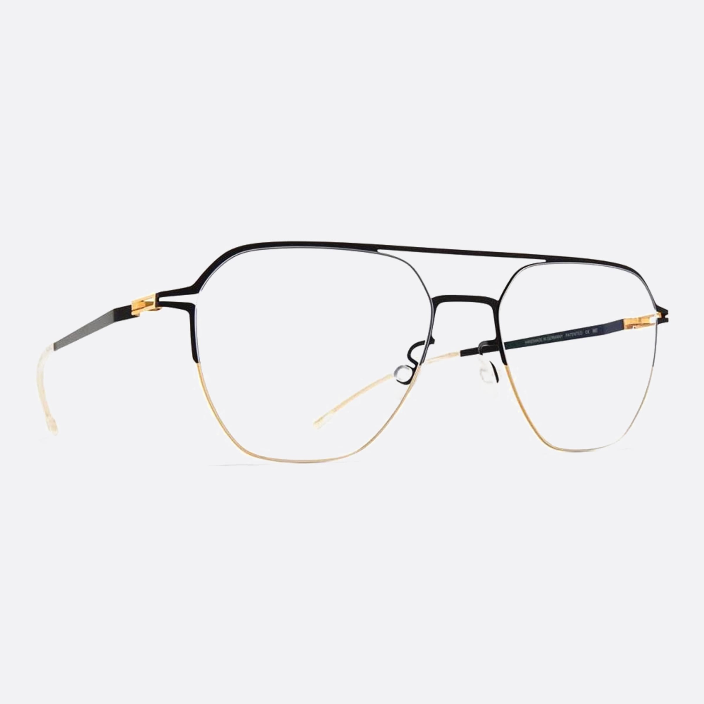 Mykita 53mm Imba Black Pilot Unisex Eyeglasses - Side View
