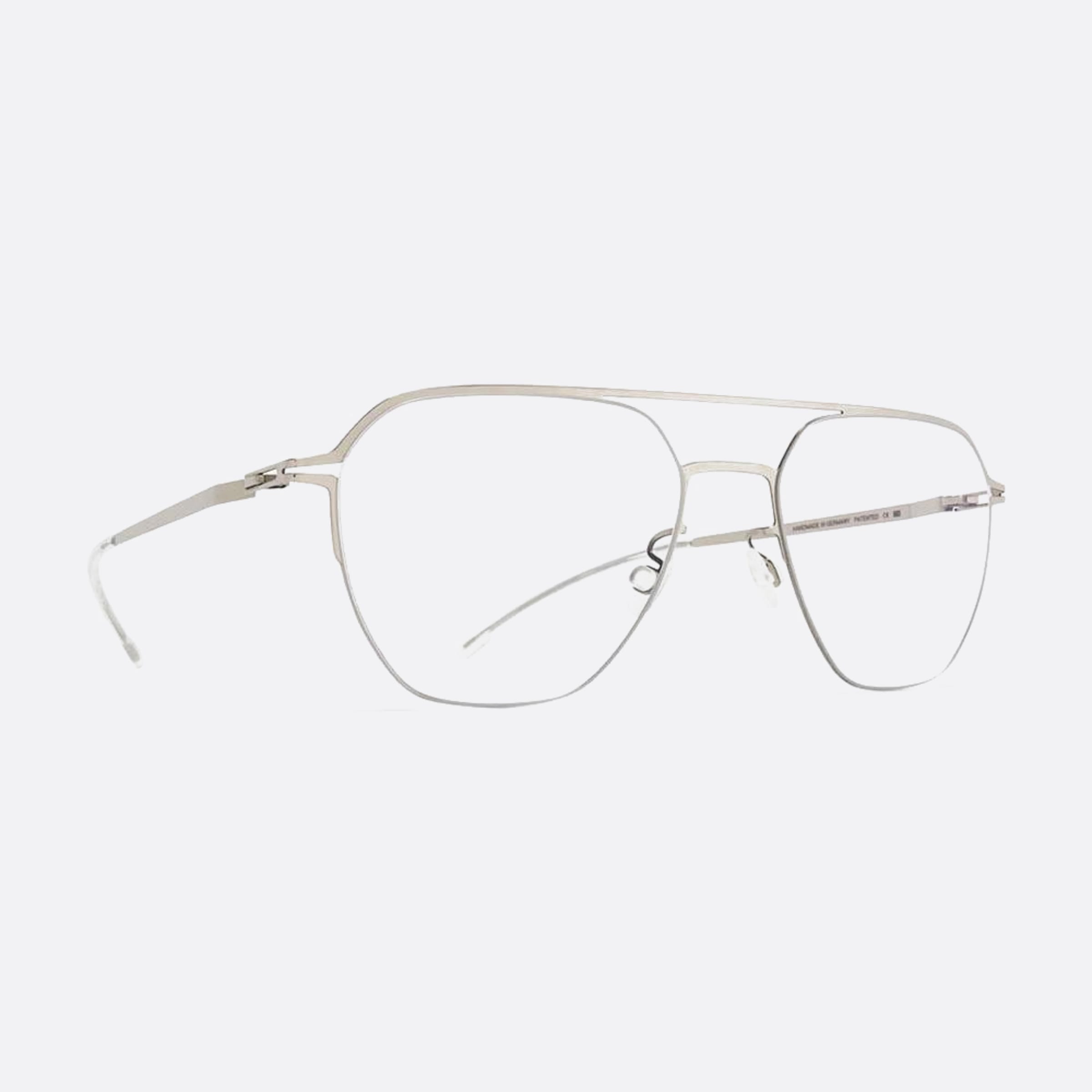 Mykita 53mm Imba Silver Pilot Unisex Eyeglasses - Side View