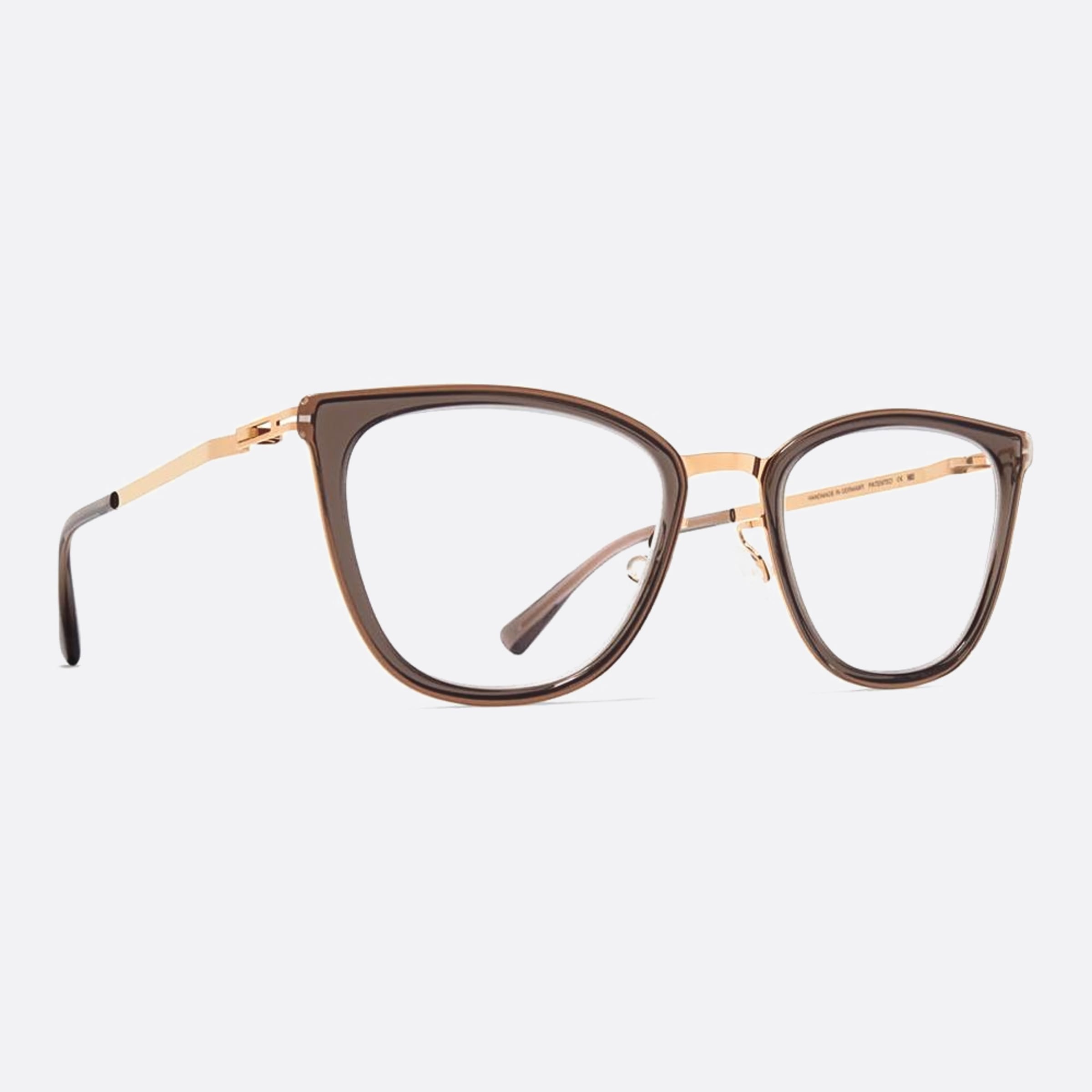 Mykita 50mm Jada Brown Cat Eye Unisex Eyeglasses - Side View