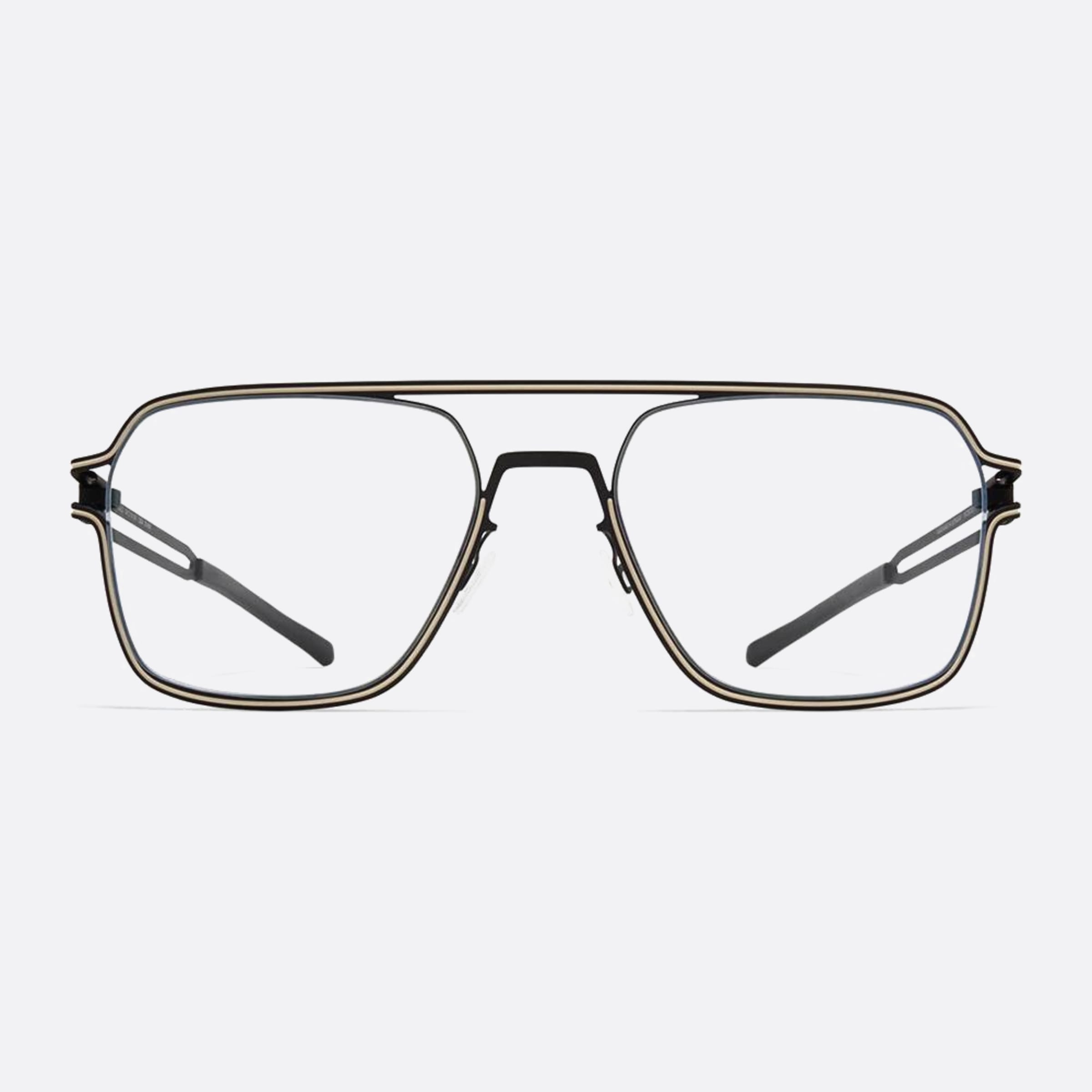 Mykita 54mm Jalo Black Squared Unisex Eyeglasses - Main View