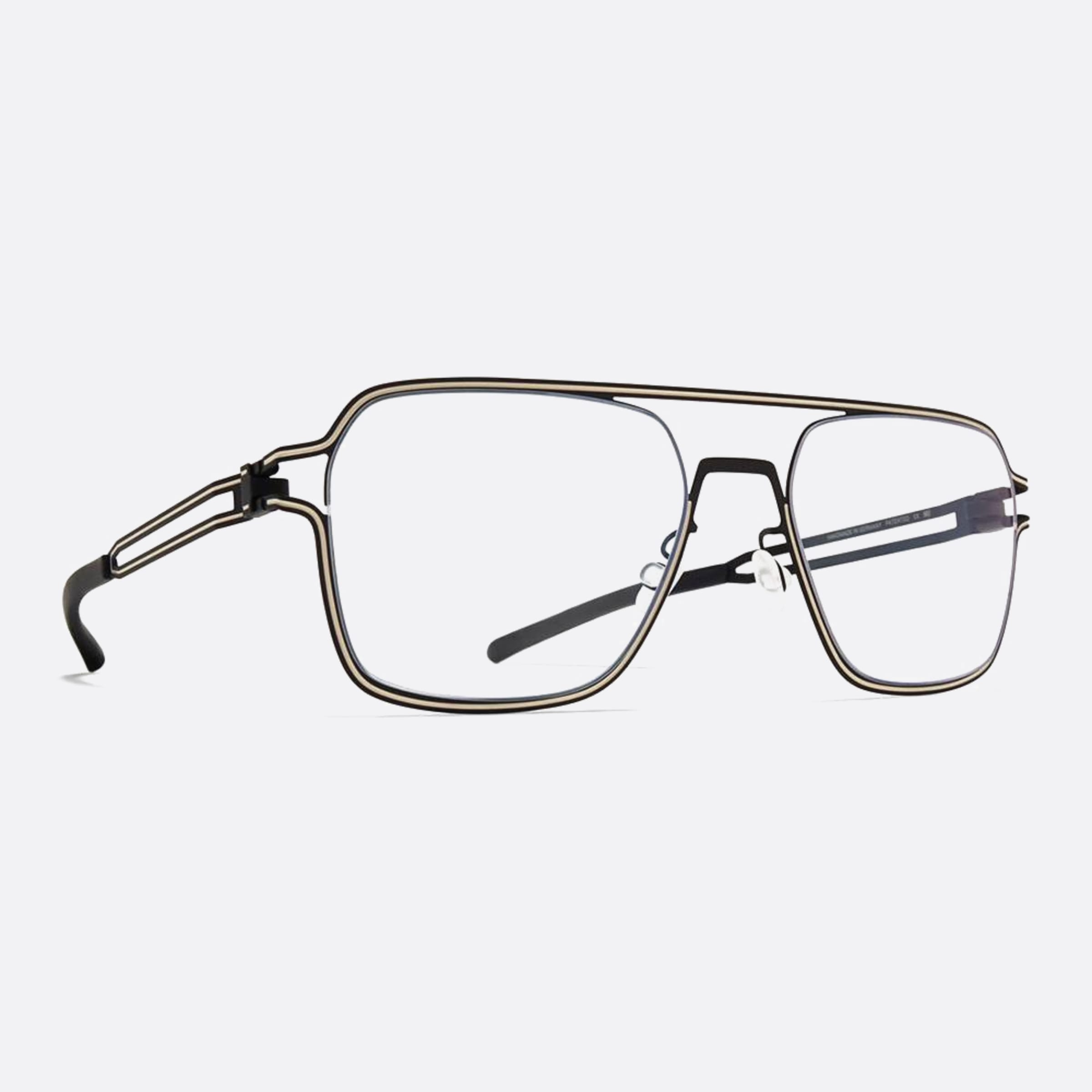 Mykita 54mm Jalo Black Squared Unisex Eyeglasses - Side View