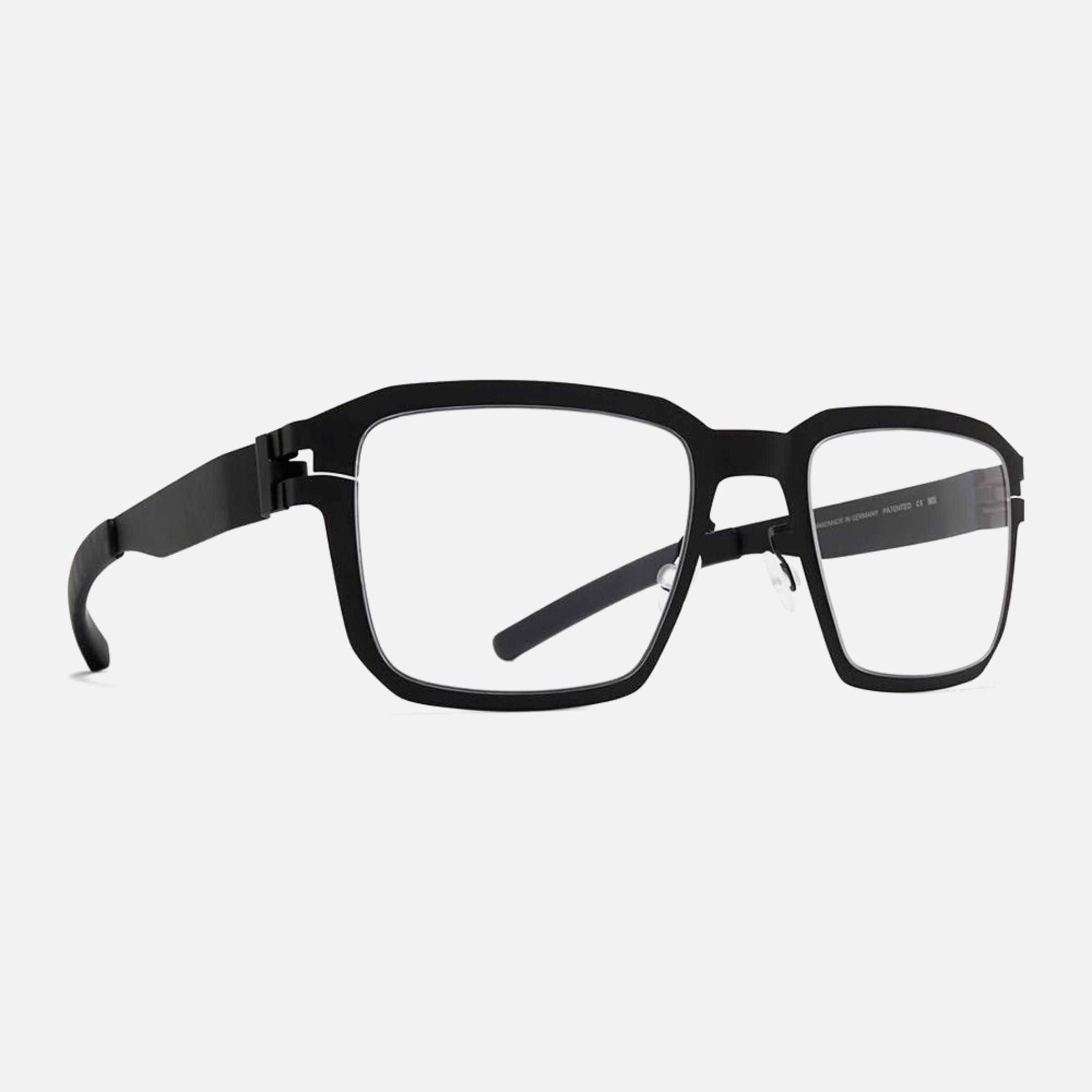 Mykita 52mm Jefferson Black Squared Unisex Eyeglasses - Side View