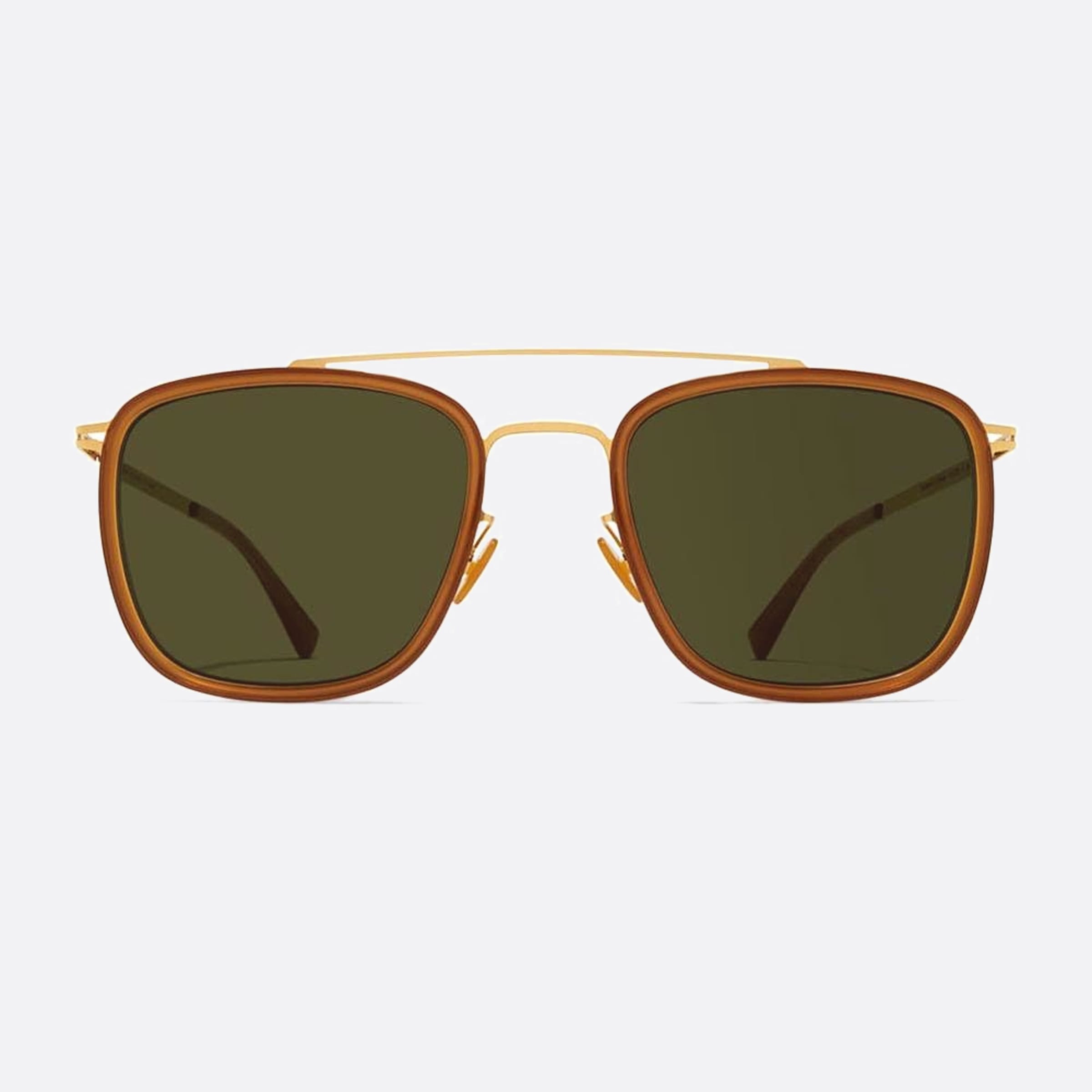 Mykita 51mm Jeppe Gold Geometric Unisex Sunglasses - Main View