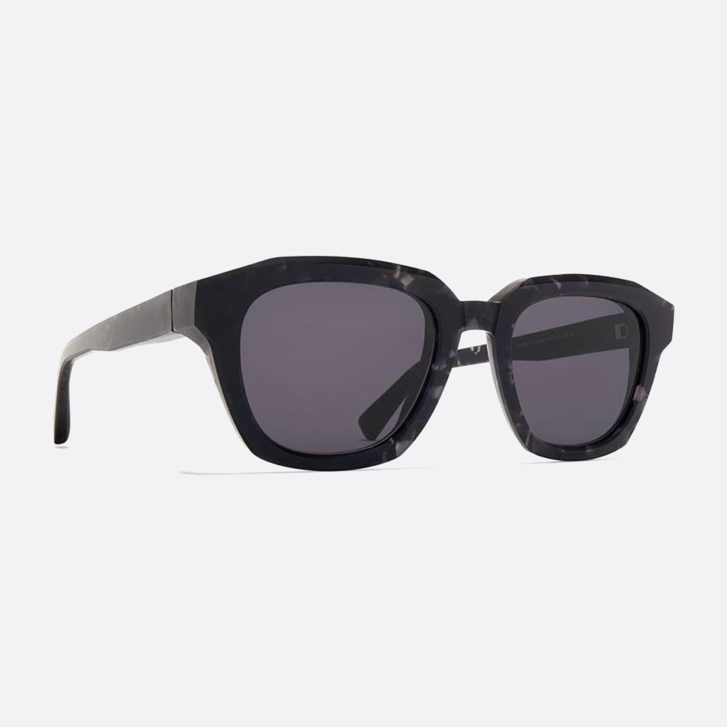 Mykita 50mm Kiene Black Squared Unisex Sunglasses - Side View