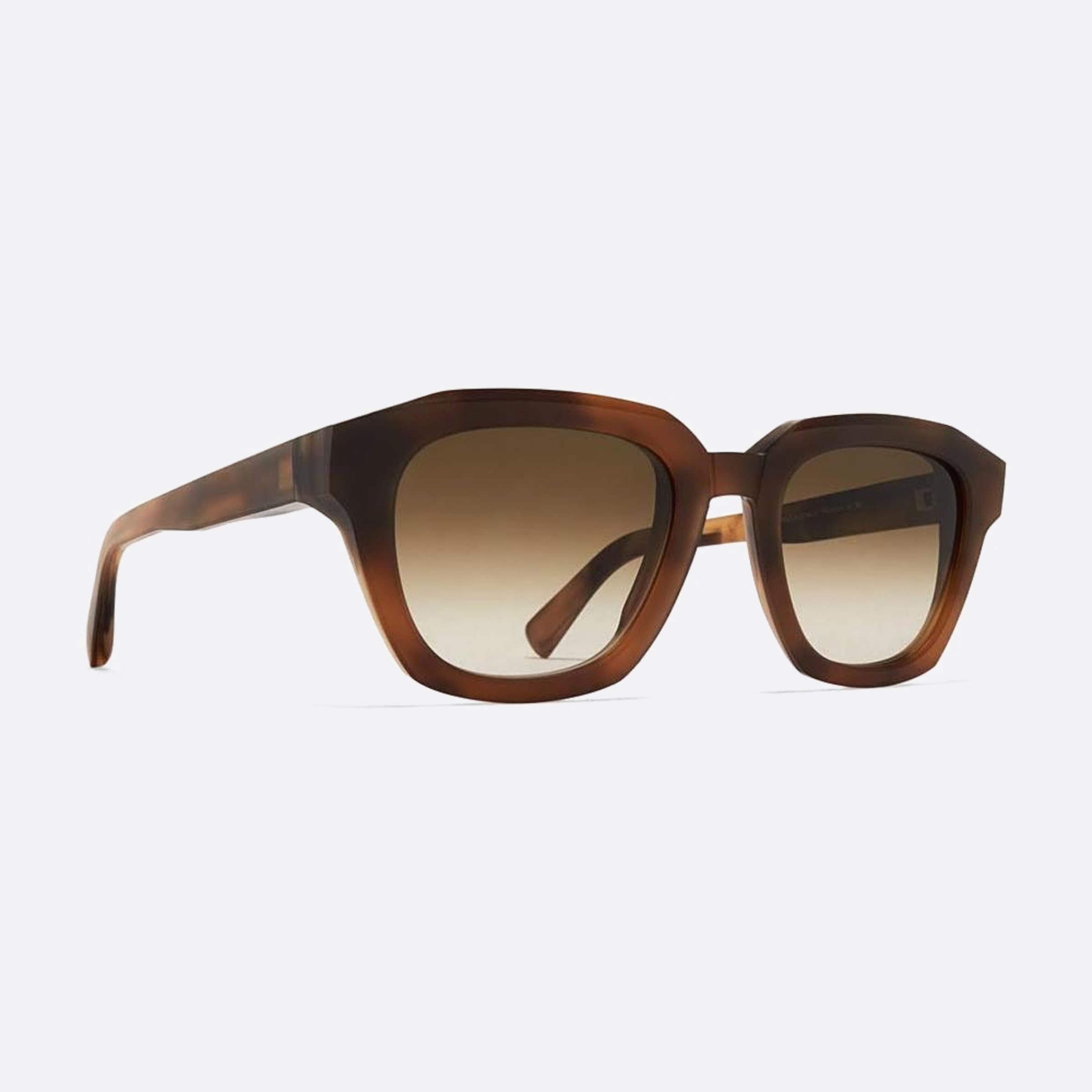 Mykita 50mm Kiene Havana Squared Unisex Sunglasses - Side View