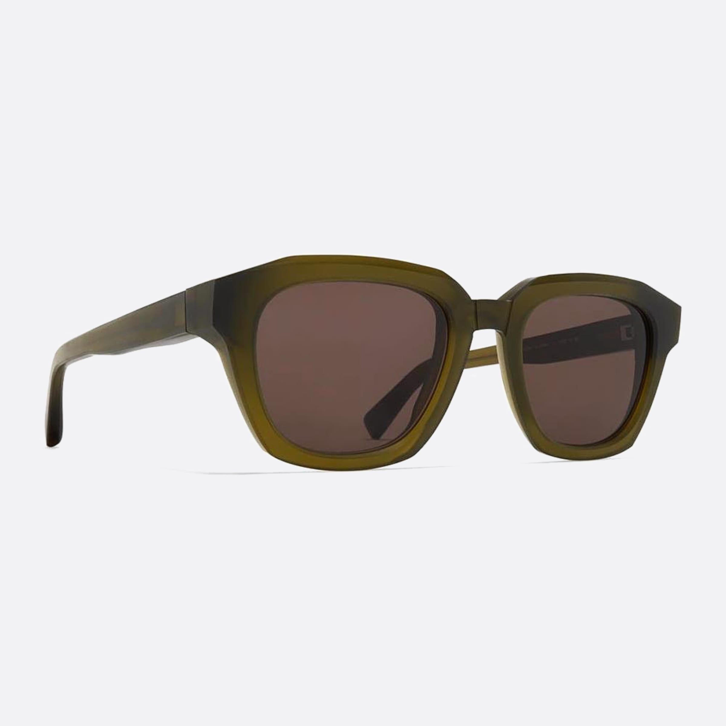 Mykita 50mm Kiene Green Squared Unisex Sunglasses - Side View