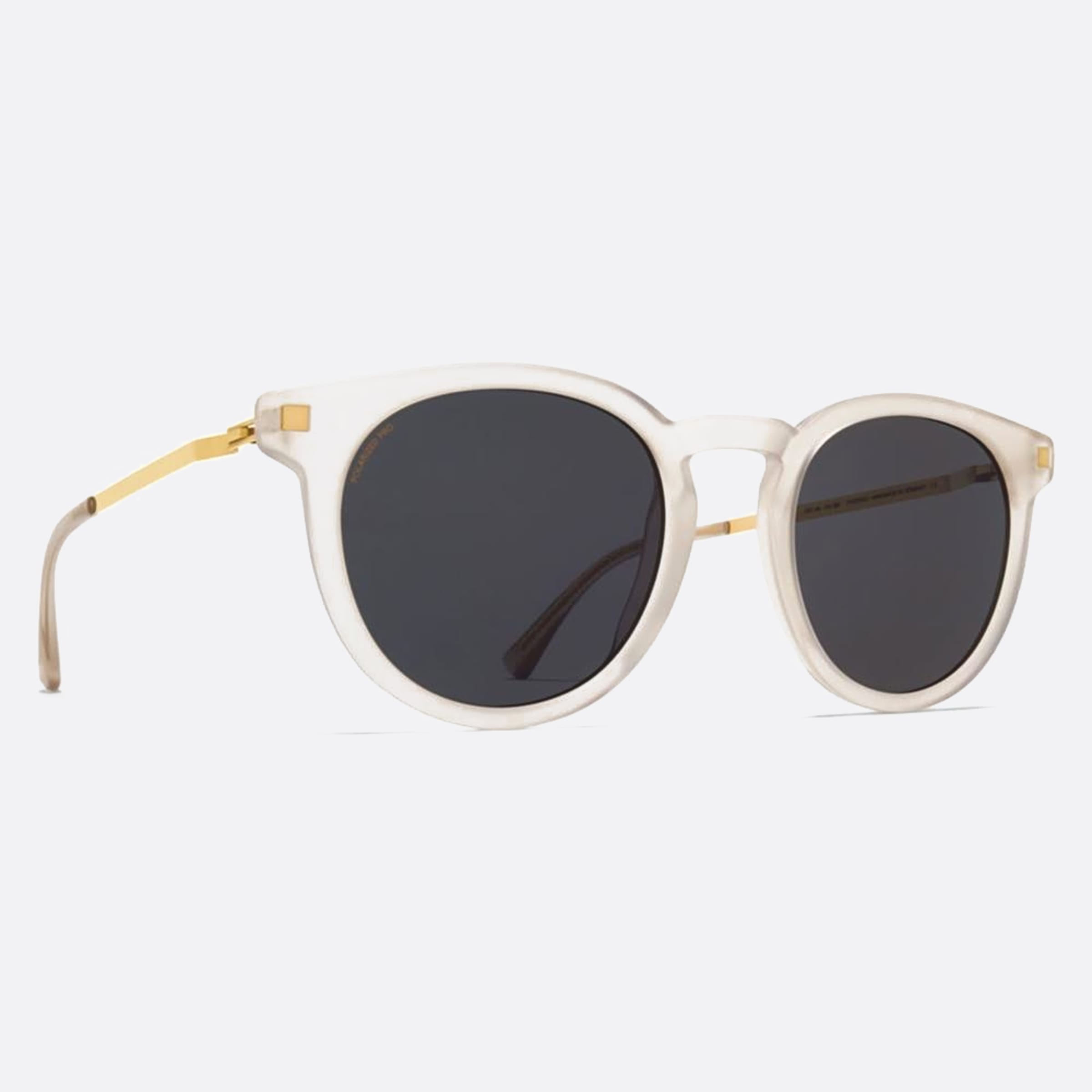Mykita 50mm Lahti Transparent Round Polarized Unisex Sunglasses - Side View