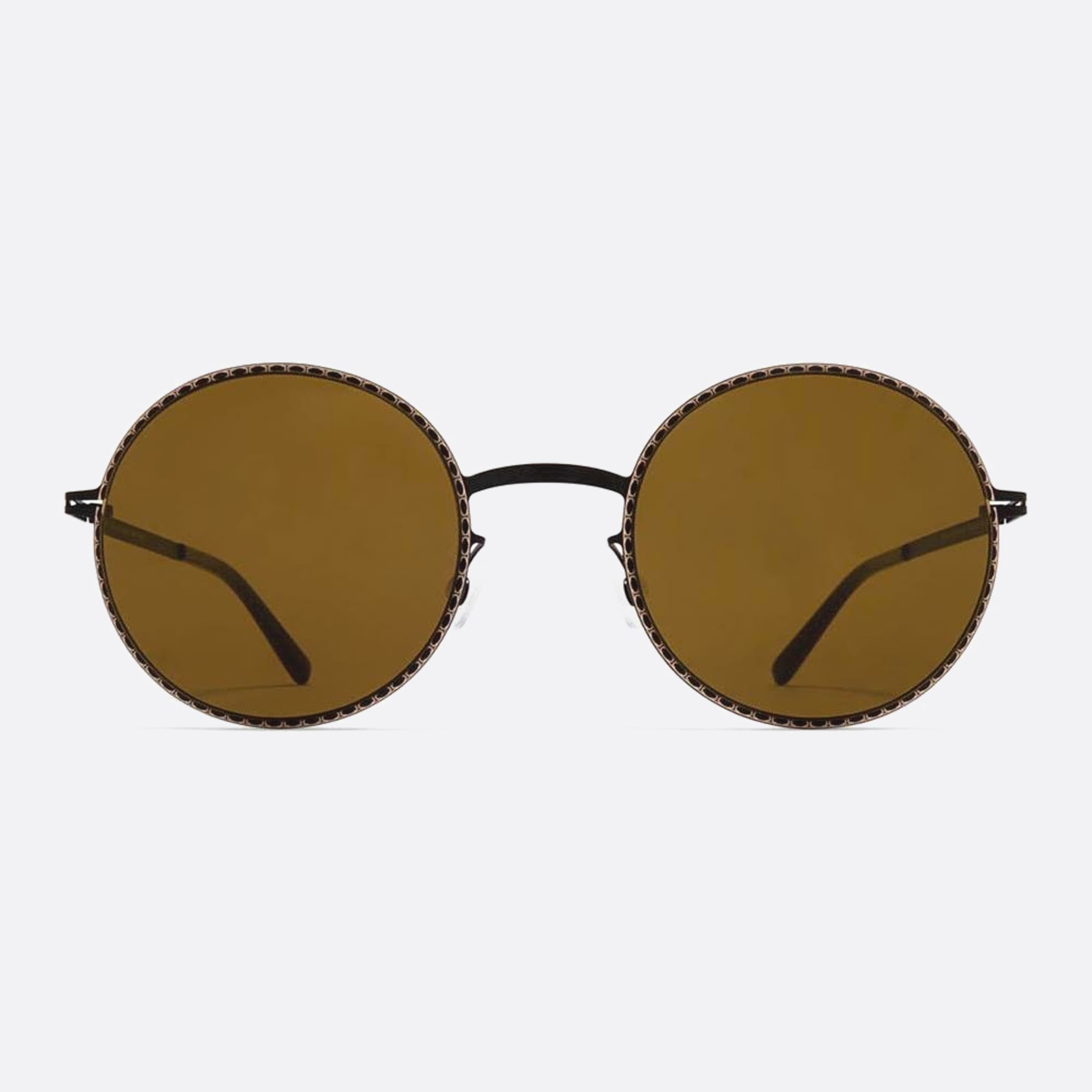 Mykita 50mm Lale Black Round Unisex Sunglasses - Main View