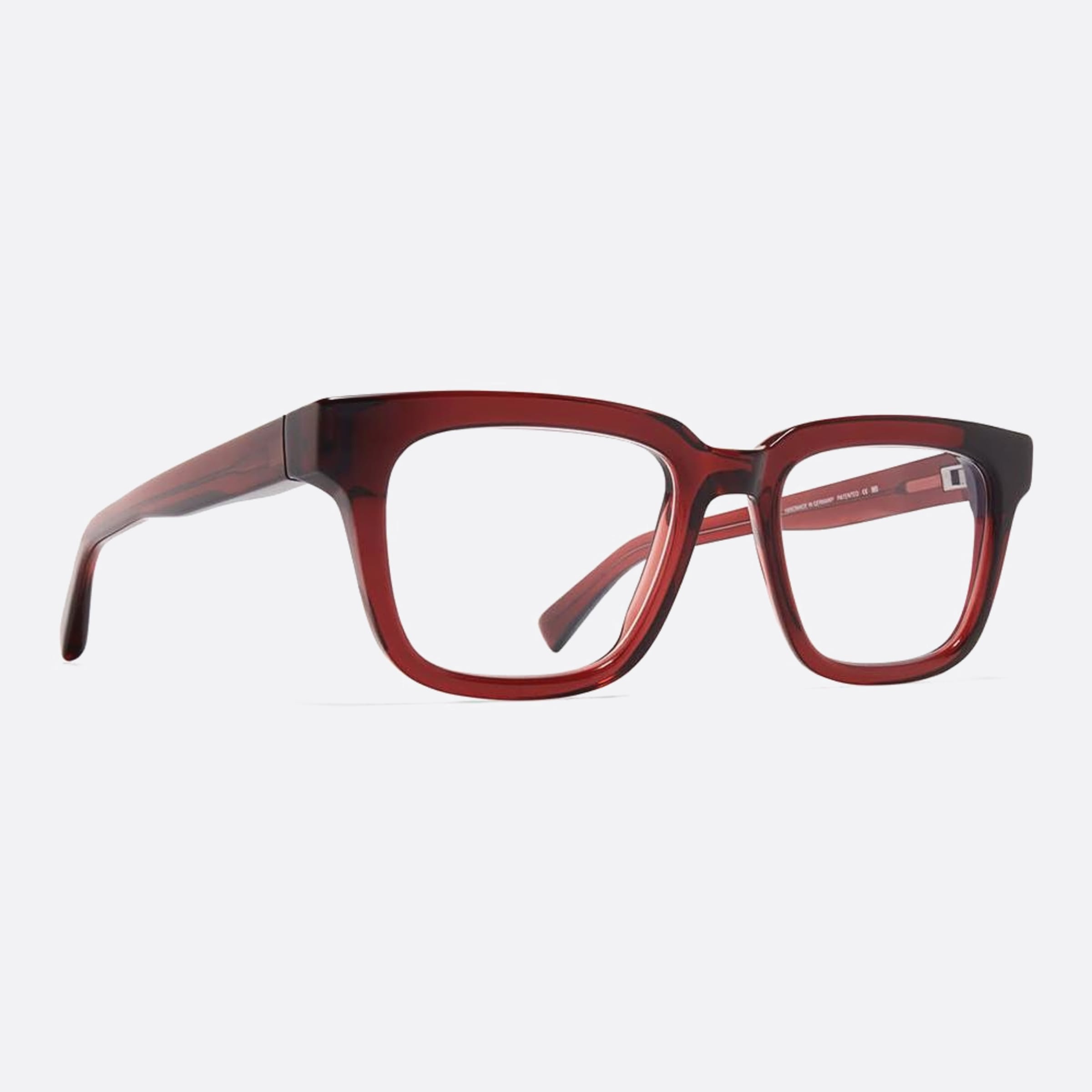 Mykita 51mm Lamin Red Squared Unisex Eyeglasses - Side View