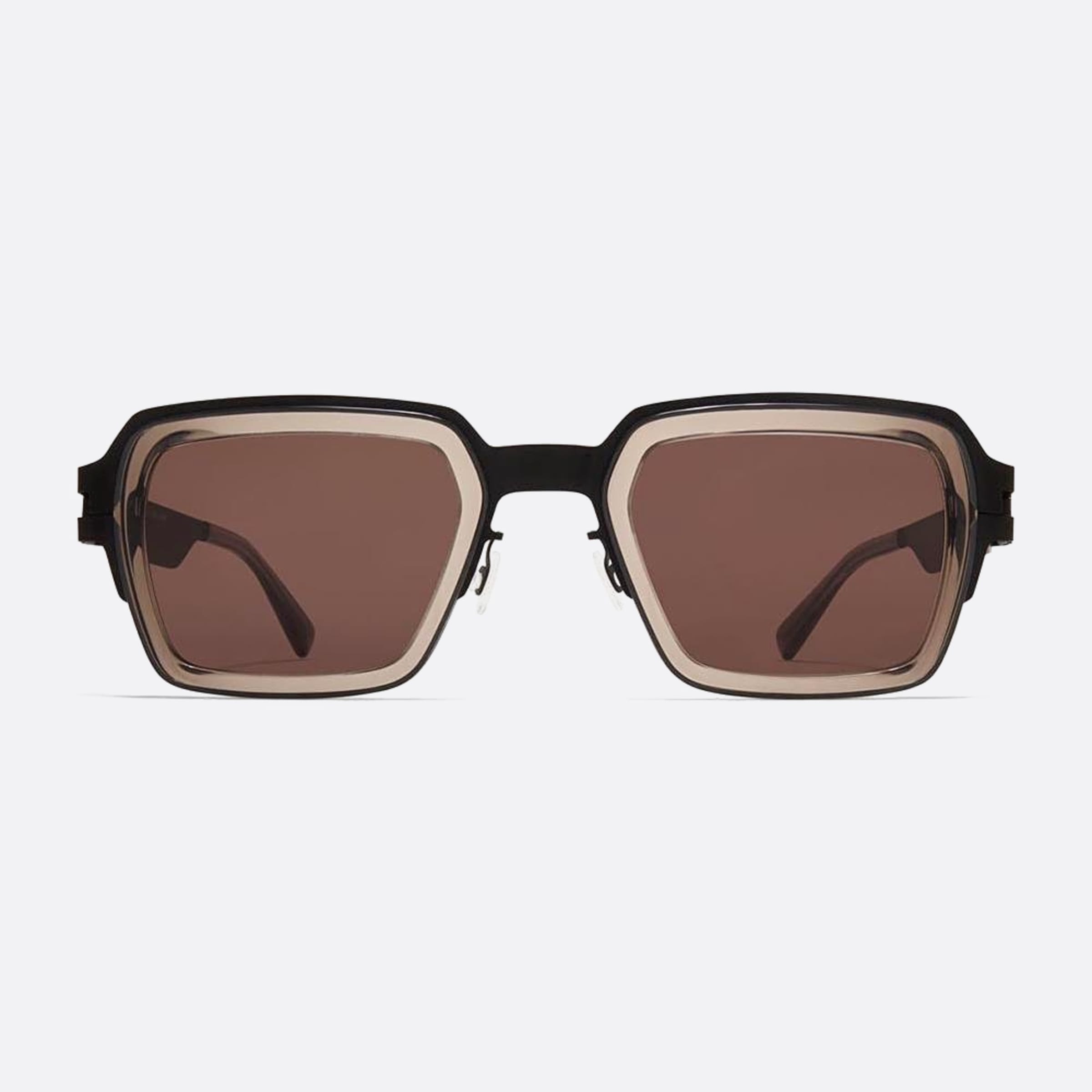 Mykita 50mm Lennon Black Rectangle Unisex Sunglasses - Main View
