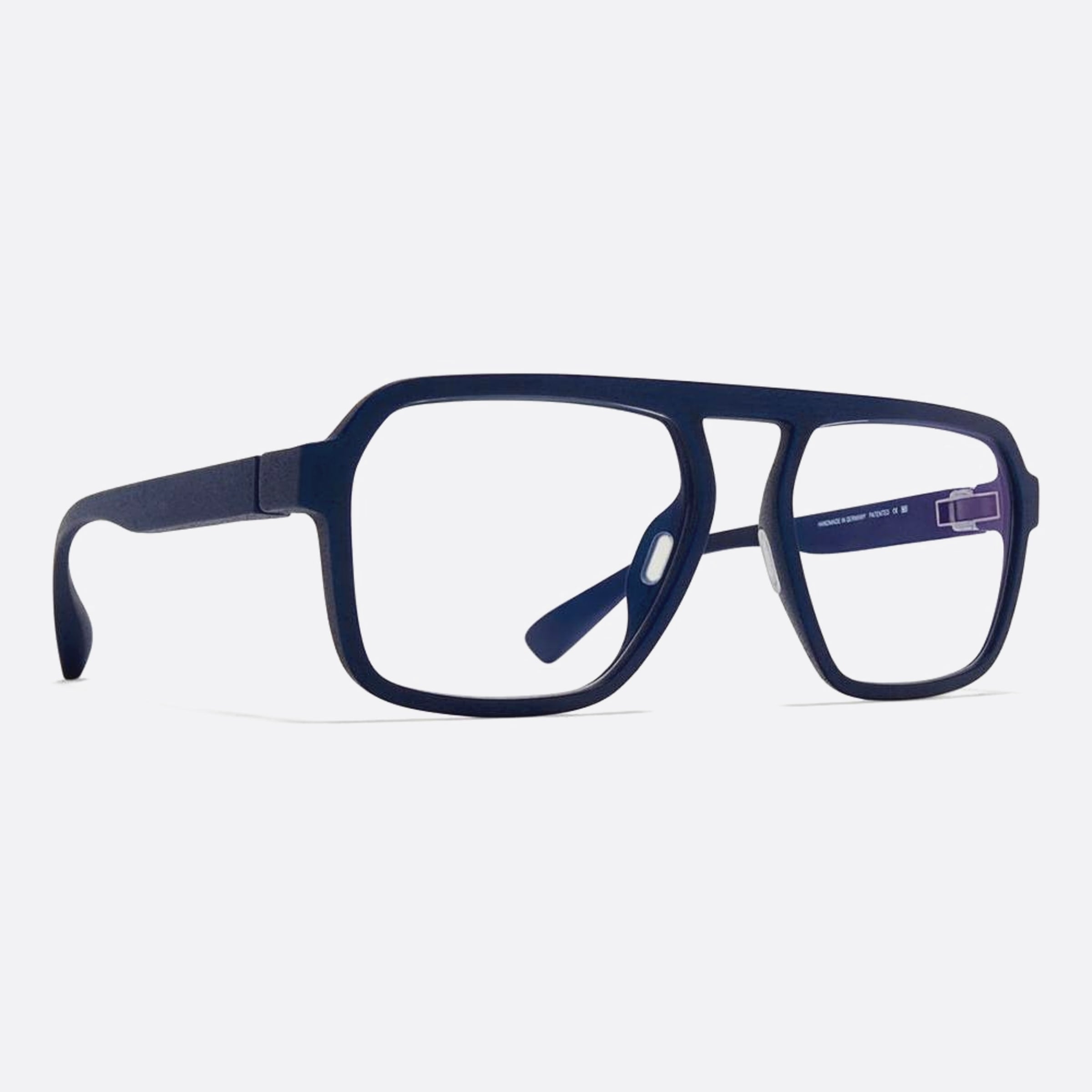 Mykita 56mm Leto Blue Geometric Unisex Eyeglasses - Side View
