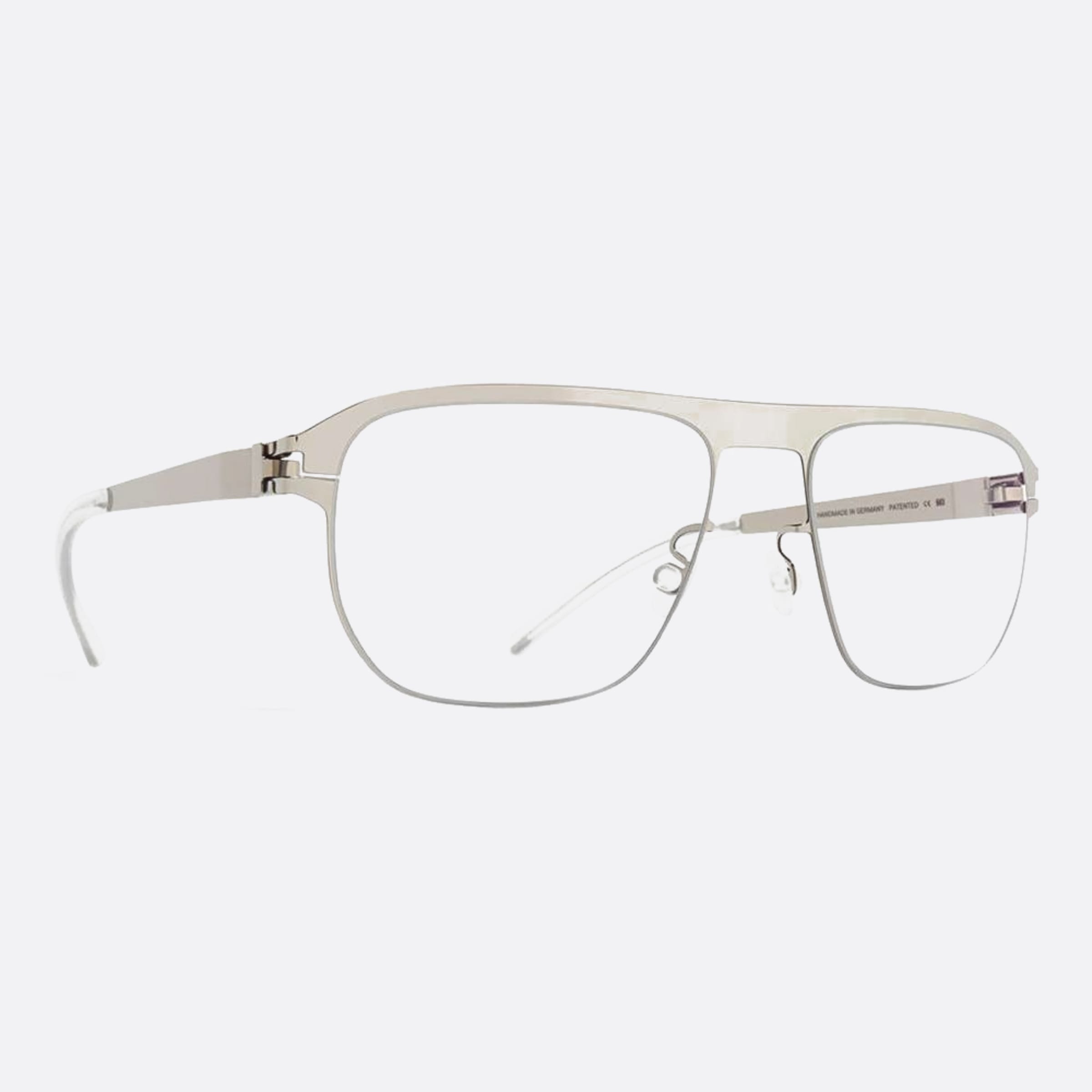 Mykita 55mm Lorenzo Silver Geometric Unisex Eyeglasses - Side View