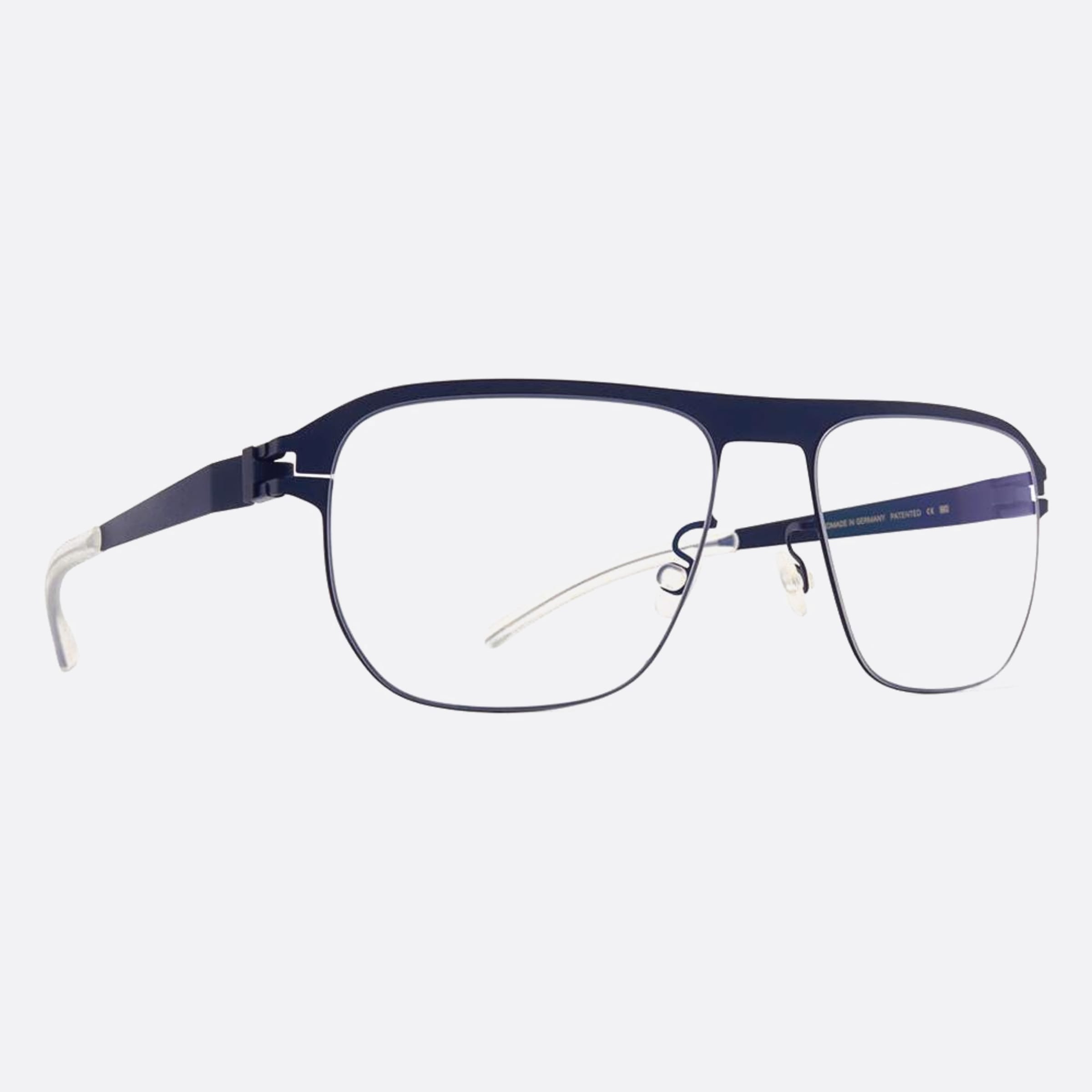 Mykita 55mm Lorenzo Blue Geometric Unisex Eyeglasses - Side View