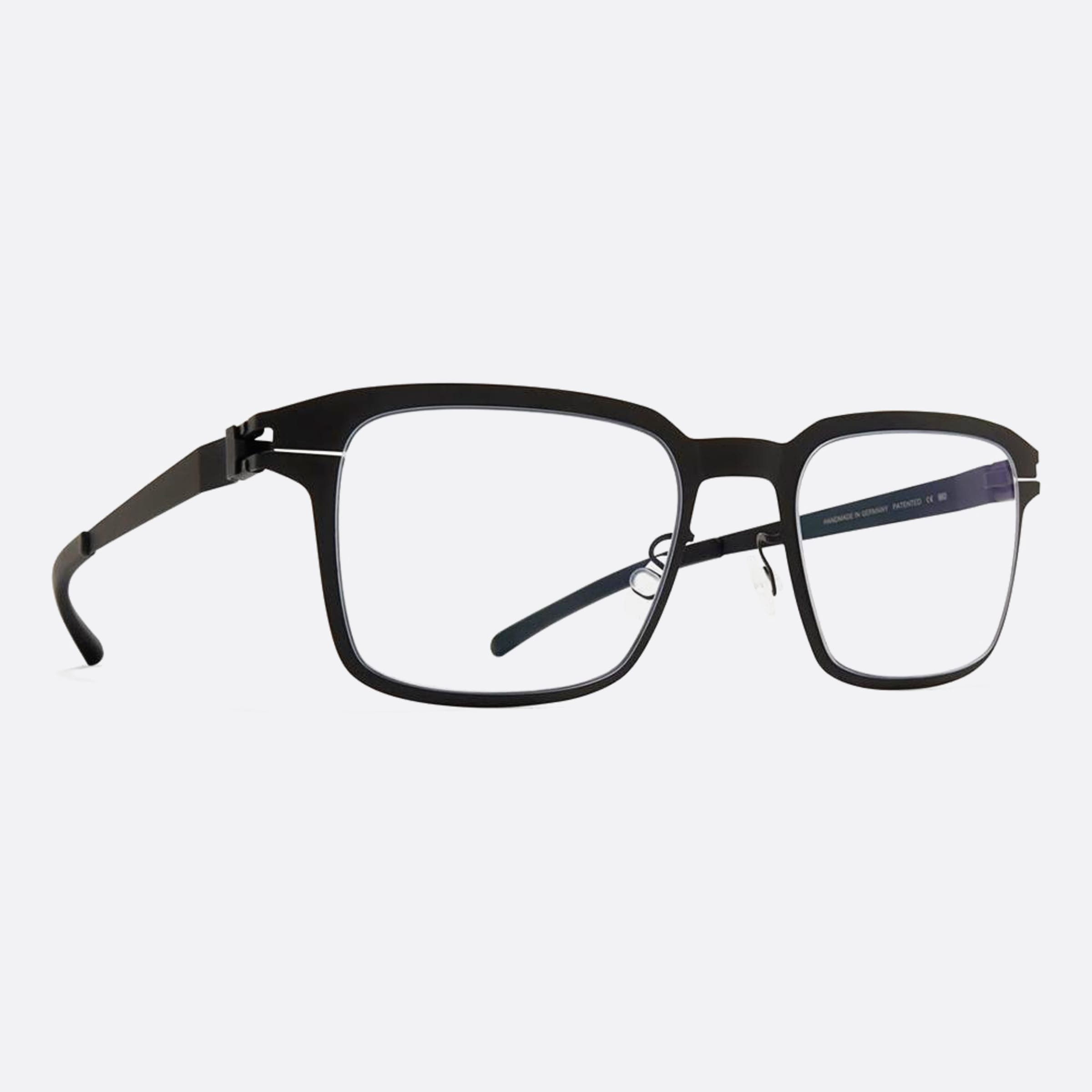 Mykita 51mm Matis Black Squared Unisex Eyeglasses - Side View
