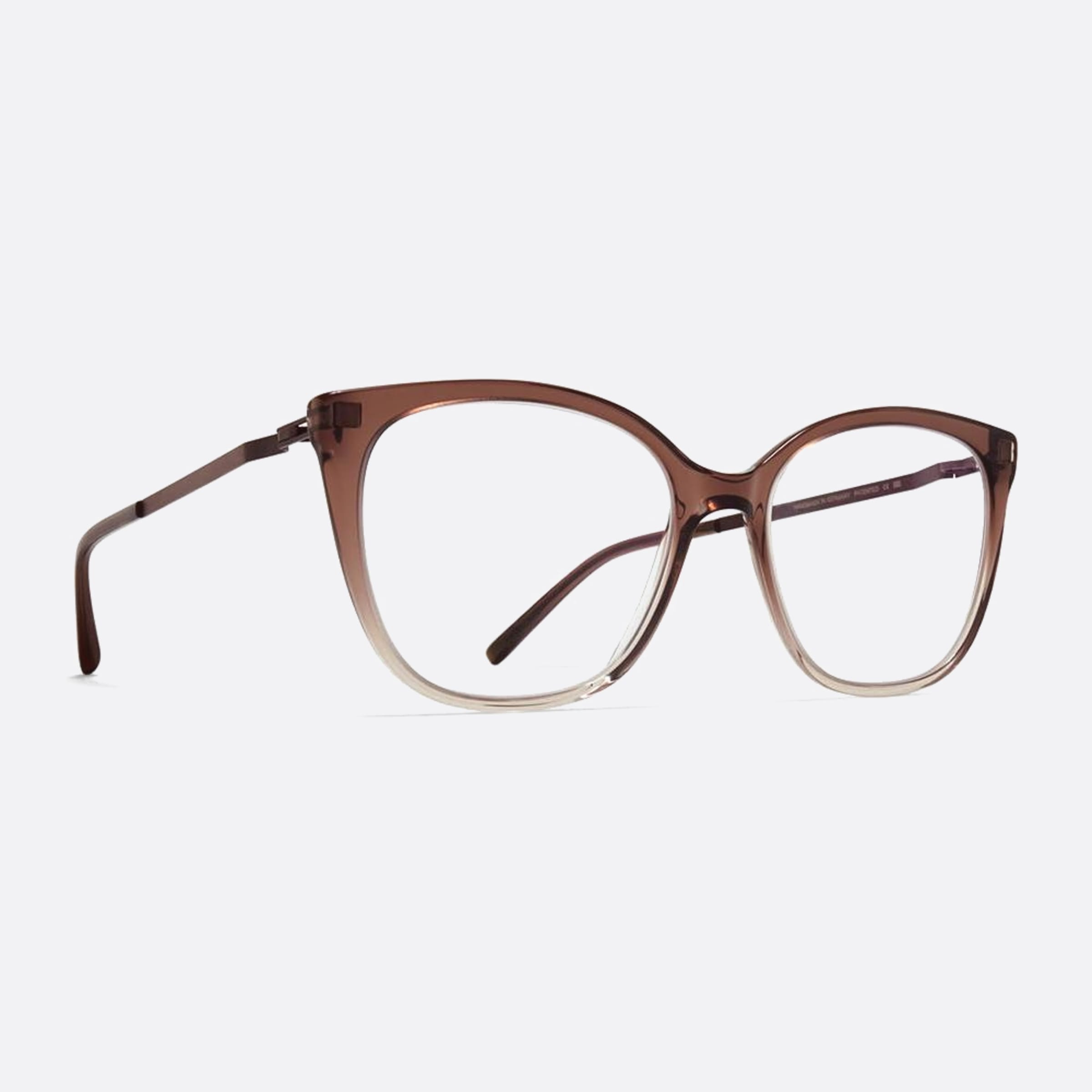 Mykita 49mm Mosha Brown Cat Eye Unisex Eyeglasses - Side View