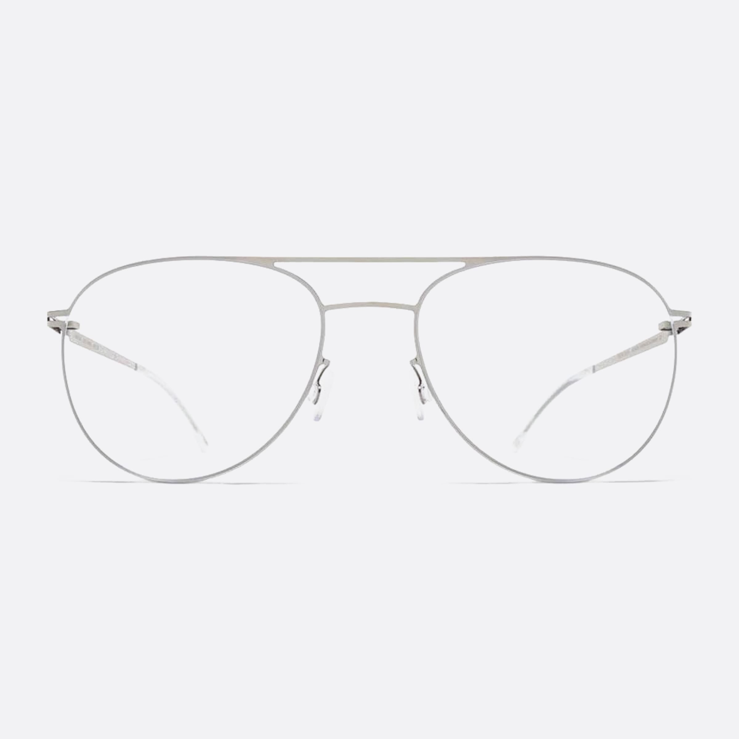 Mykita 52mm Unisex Niken Silver Pilot Eyeglasses - Main View