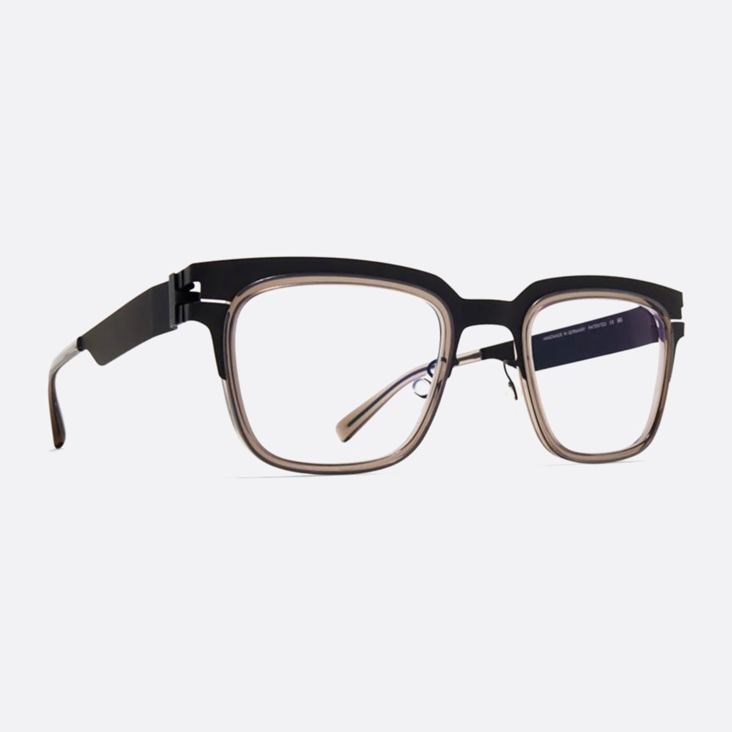 Mykita 51mm Raymond Black Squared Unisex Eyeglasses - Side View
