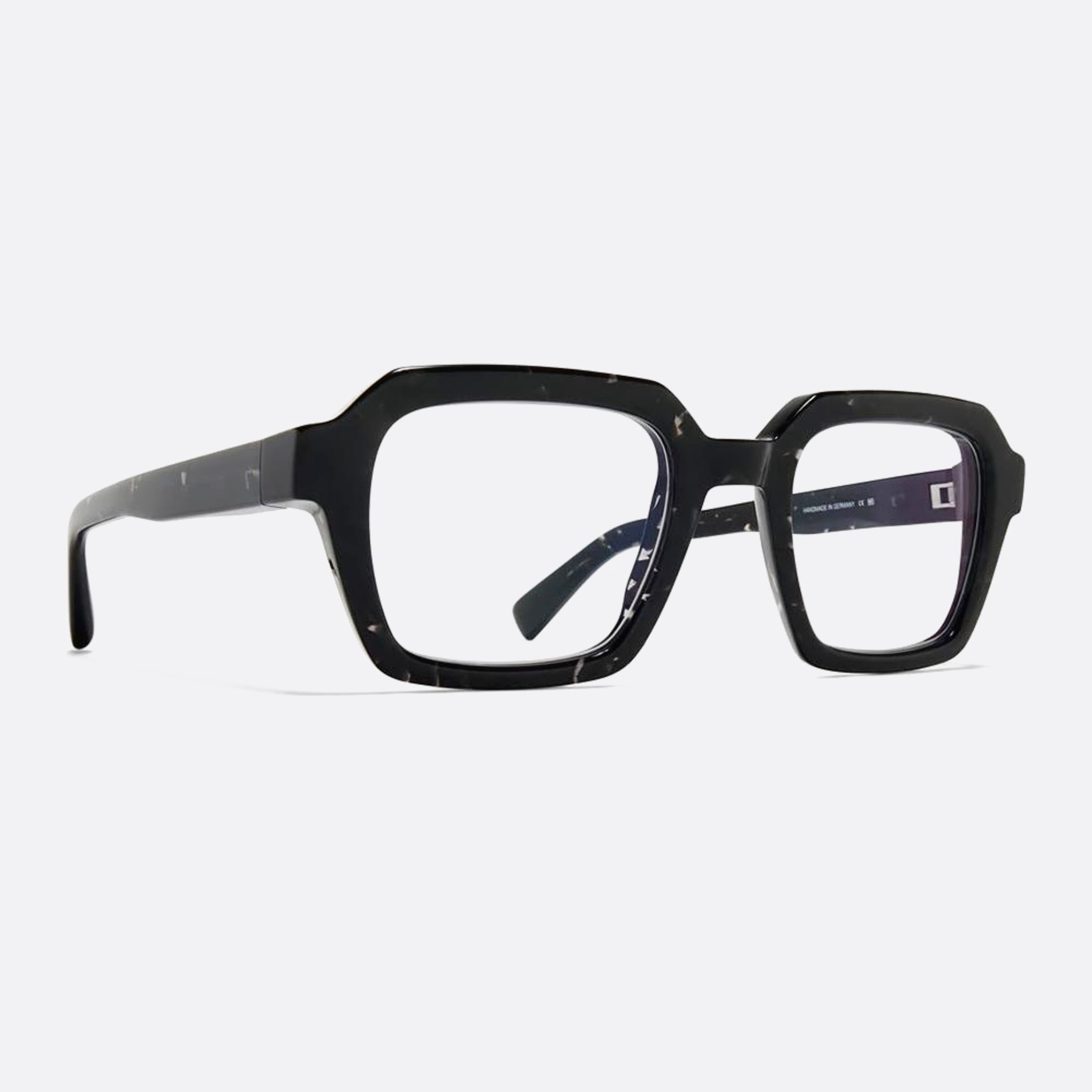 Mykita 48mm Rue Black Geometric Unisex Eyeglasses - Side View