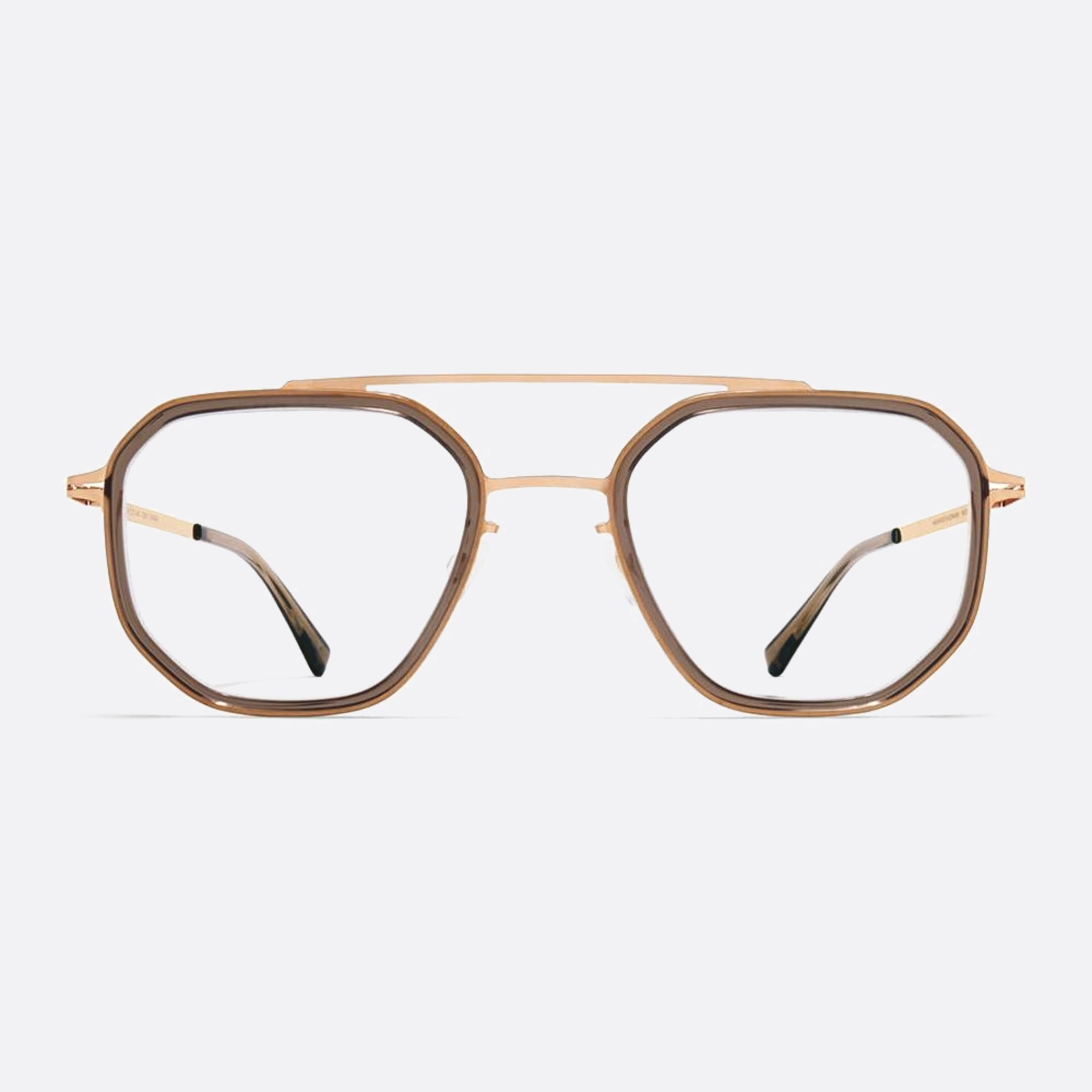 Mykita 51mm Unisex Satu Brown Geometric Eyeglasses - Main View