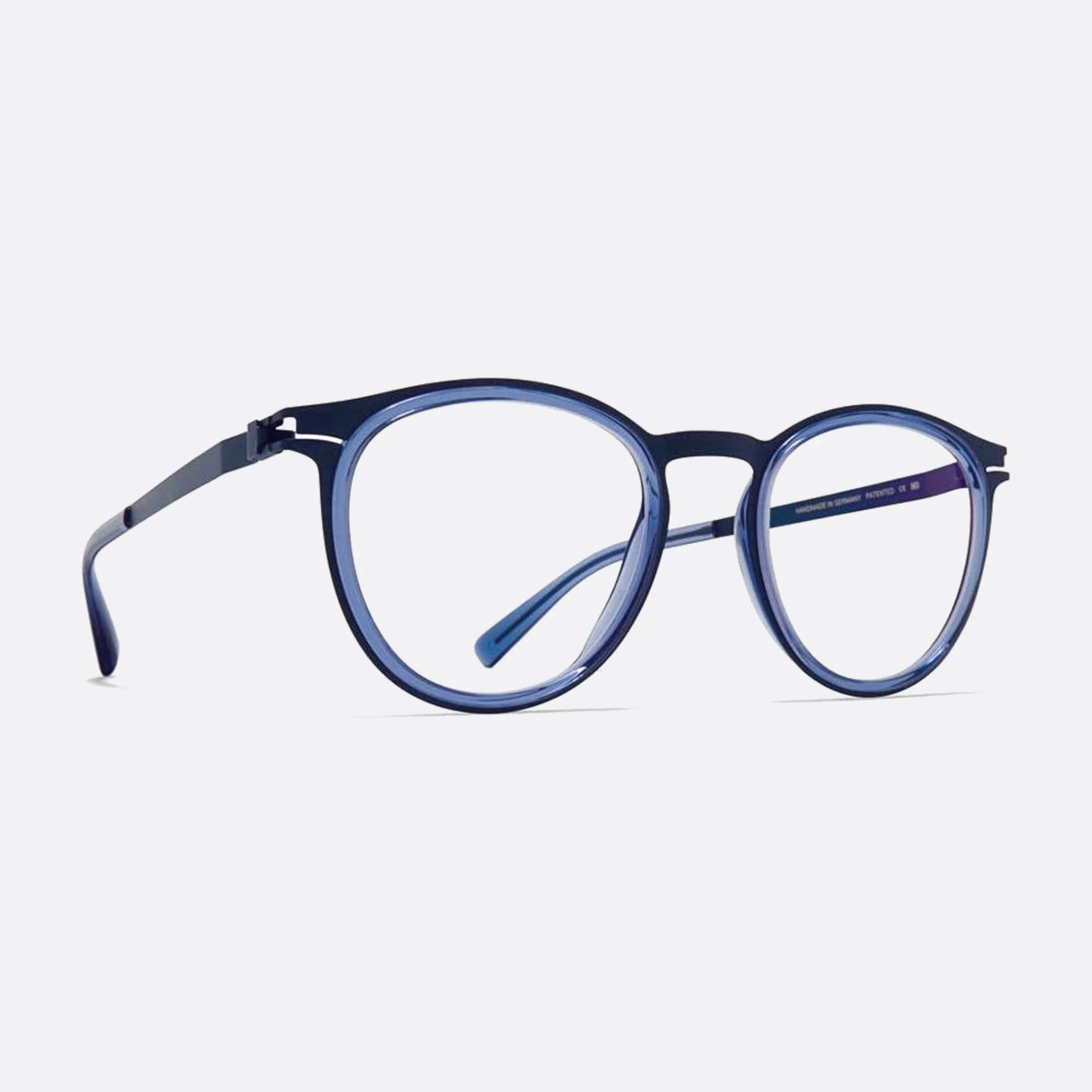 Mykita 47mm Siwa Blue Pantos Unisex Eyeglasses - Side View