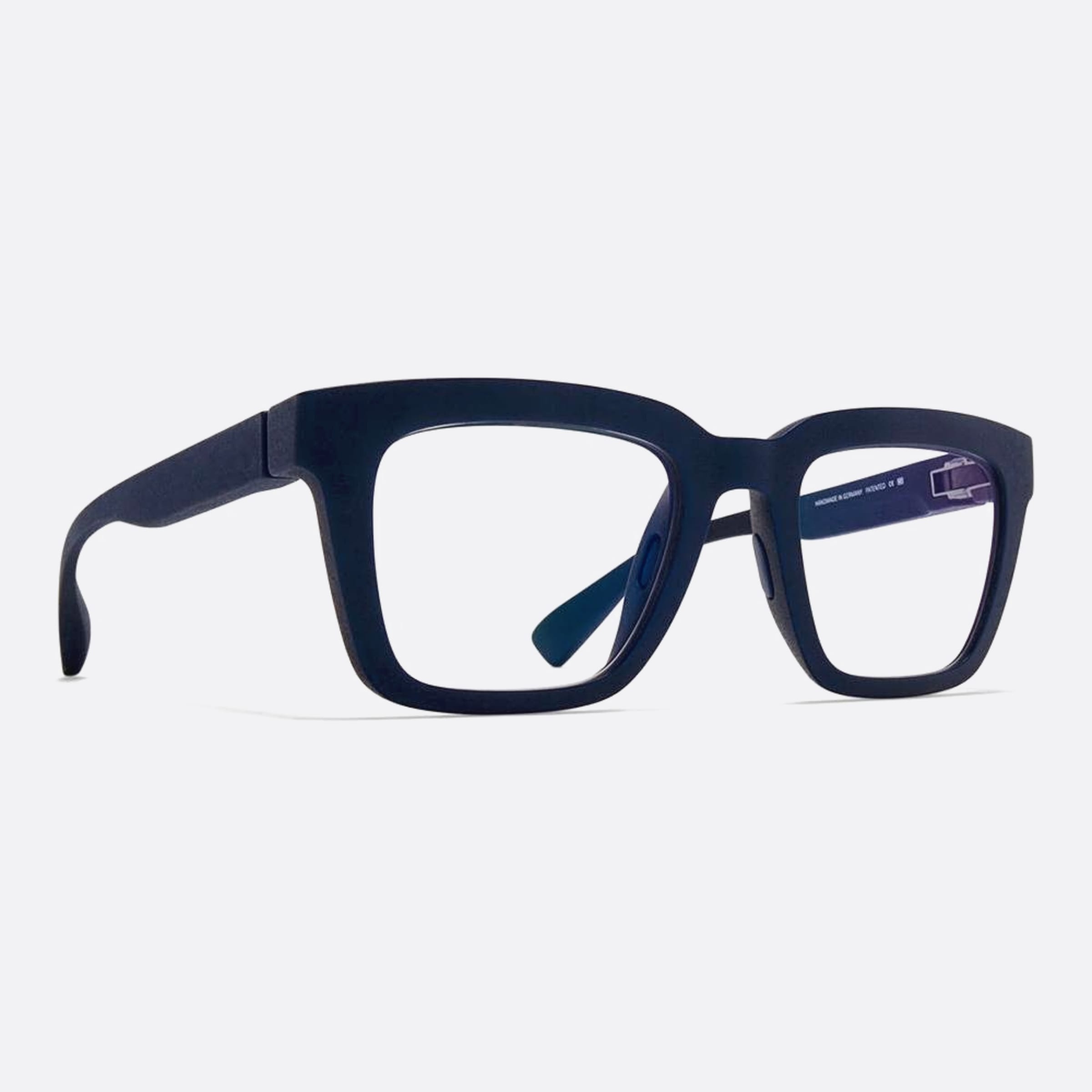Mykita 50mm Souda Blue Squared Unisex Eyeglasses - Side View