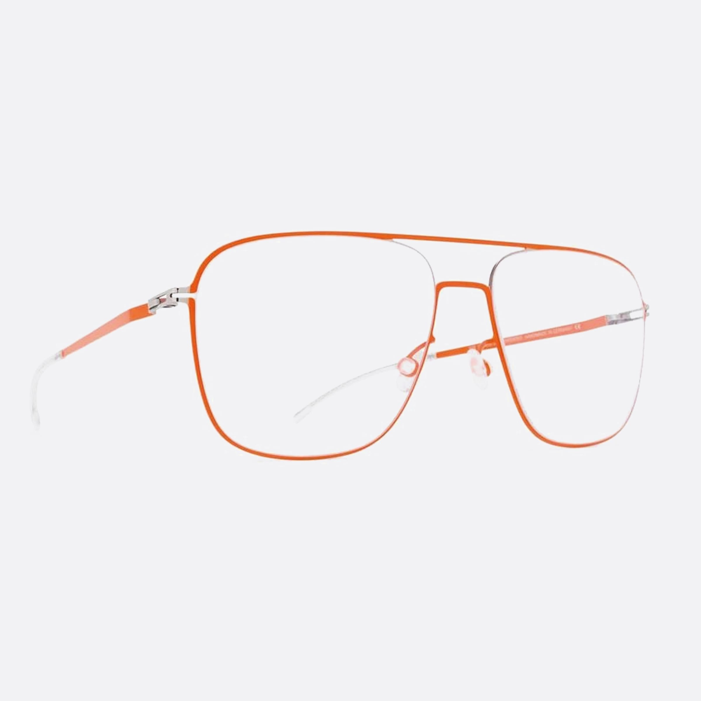 Mykita 56mm Steen Orange Shield Unisex Eyeglasses - Side View