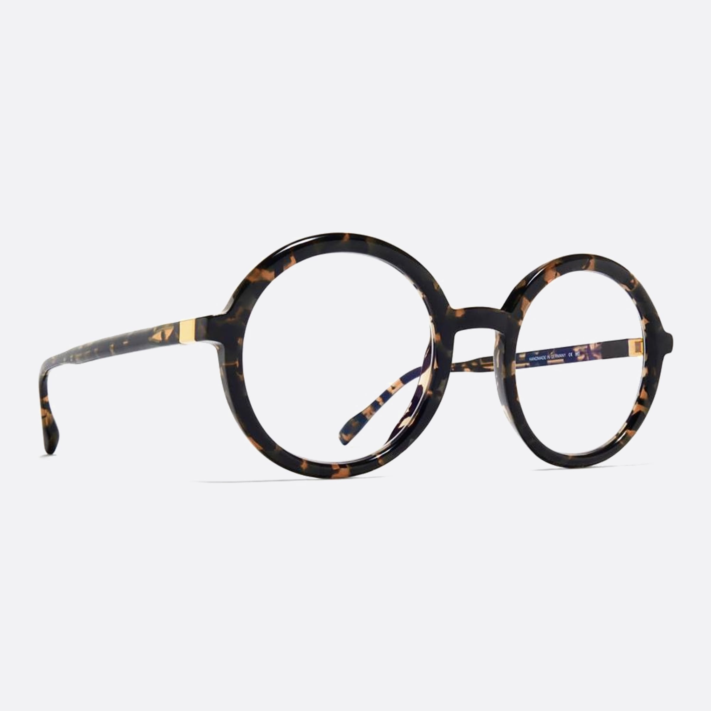 Mykita 49mm Teema Havana Round Unisex Eyeglasses - Side View