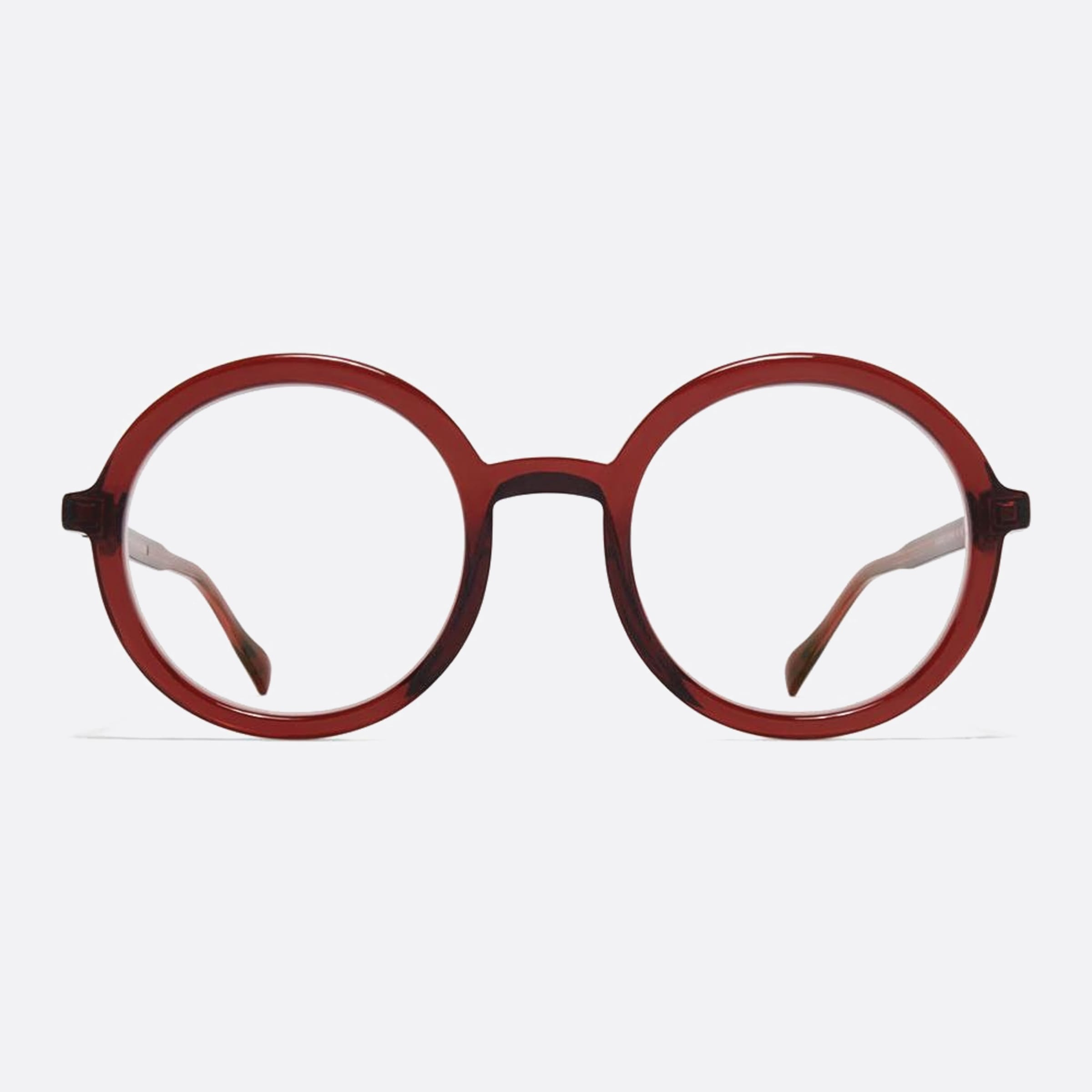 Mykita 49mm Teema Red Round Unisex Eyeglasses - Main View