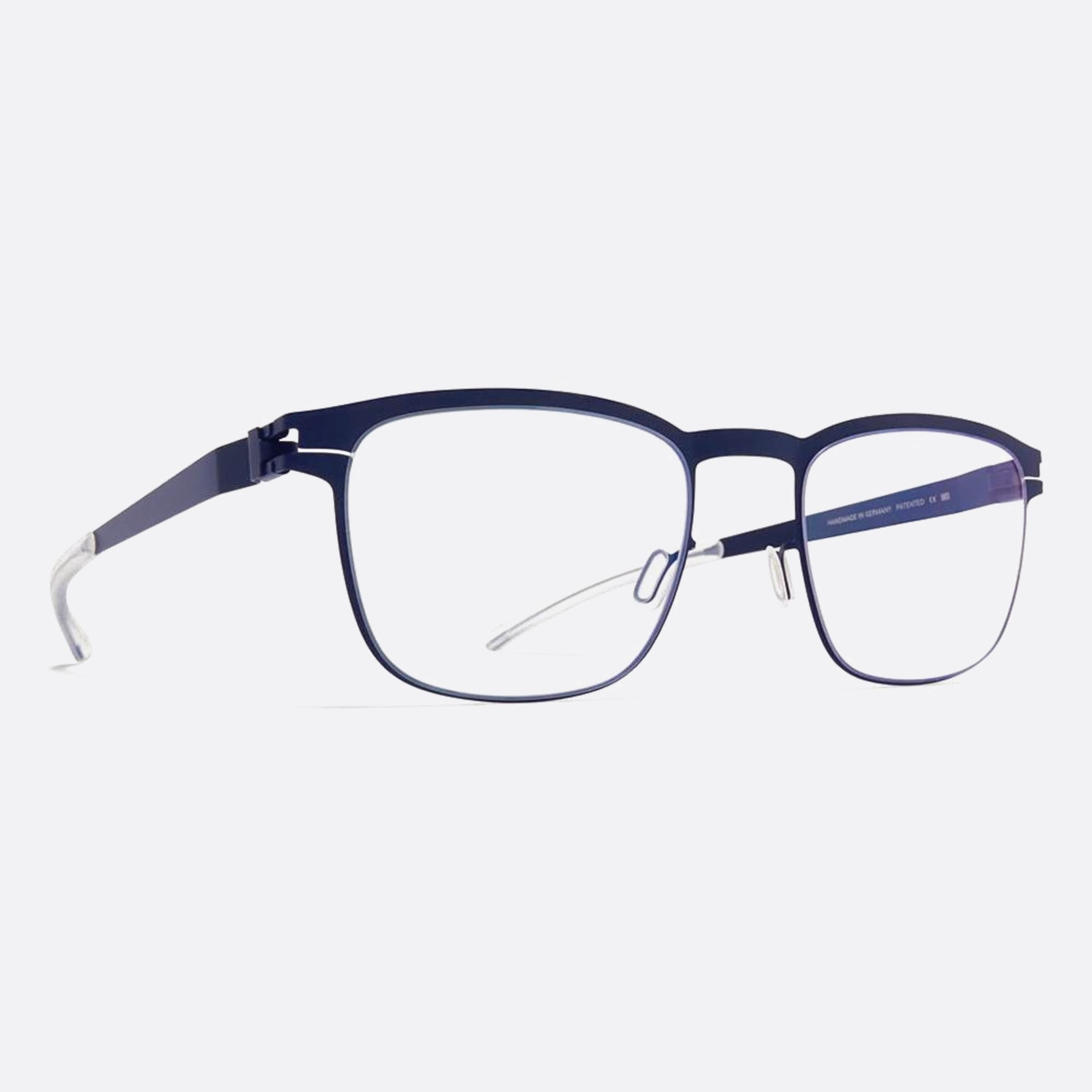 Mykita 54mm Theodore Blue Squared Unisex Eyeglasses - Side View