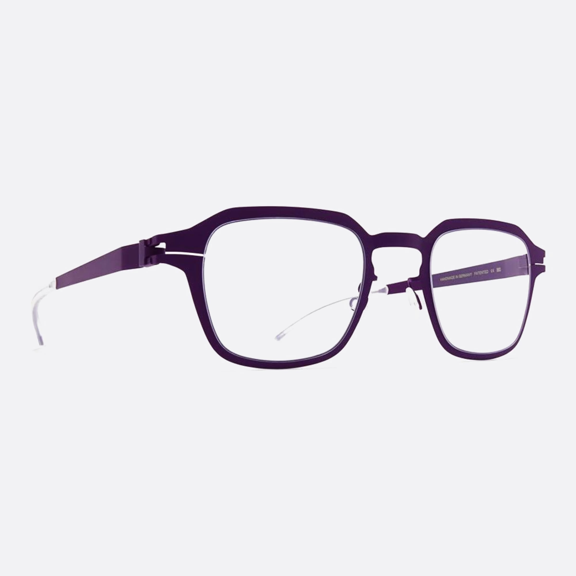 Mykita 47mm Waters Violet Squared Unisex Eyeglasses - Side View