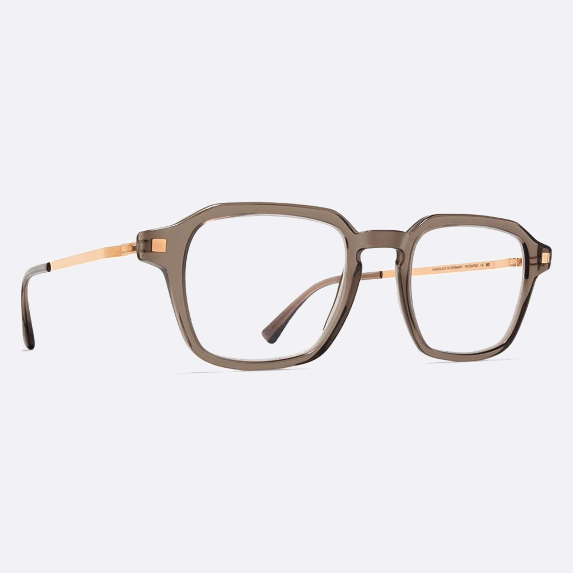 Mykita 49mm Yukon Brown Squared Unisex Eyeglasses - Side View