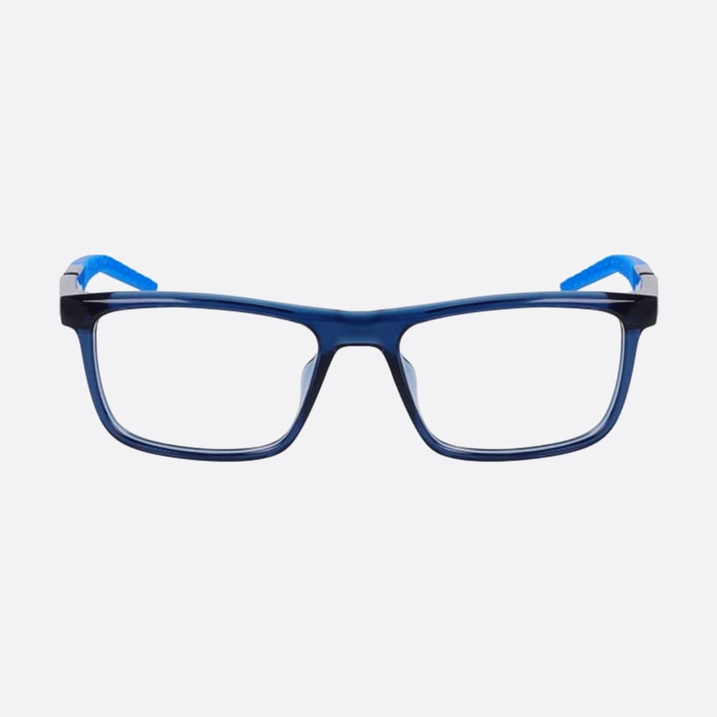 Nike 54mm Nike Blue Rectangle Men Eyeglasses - Main View