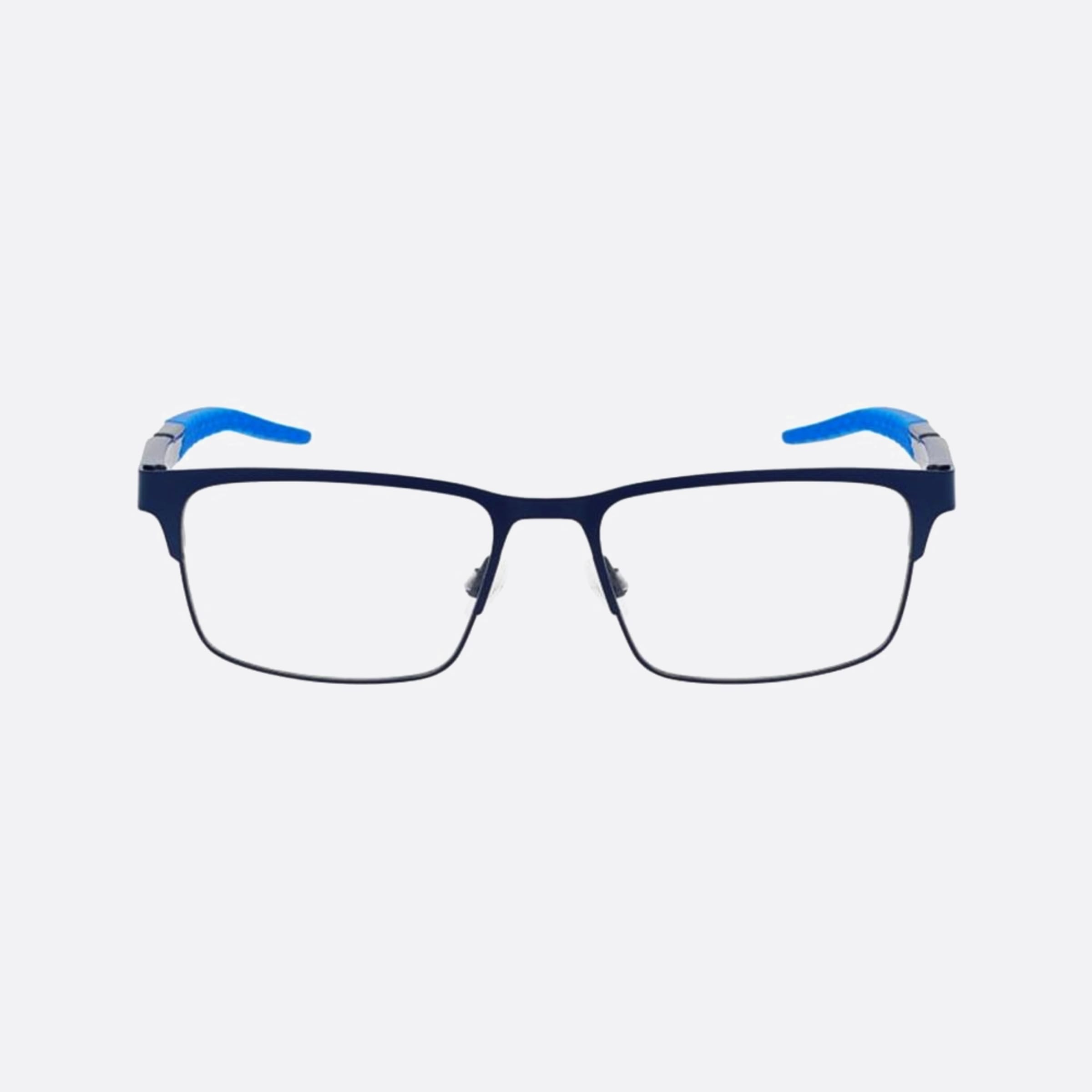 Nike 53mm Nike Blue Rectangle Men Eyeglasses - Main View