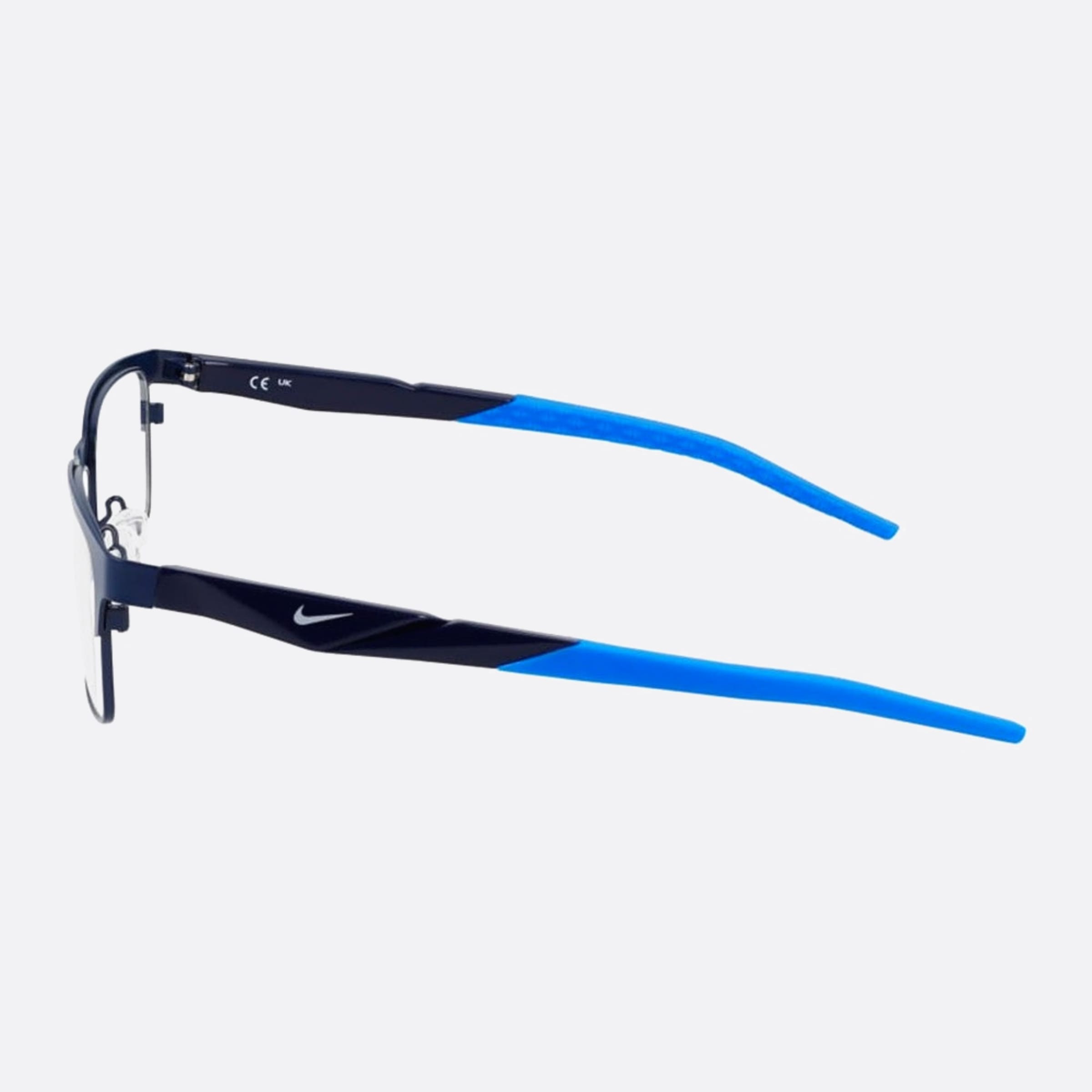 Nike 53mm Nike Blue Rectangle Men Eyeglasses - Detail View