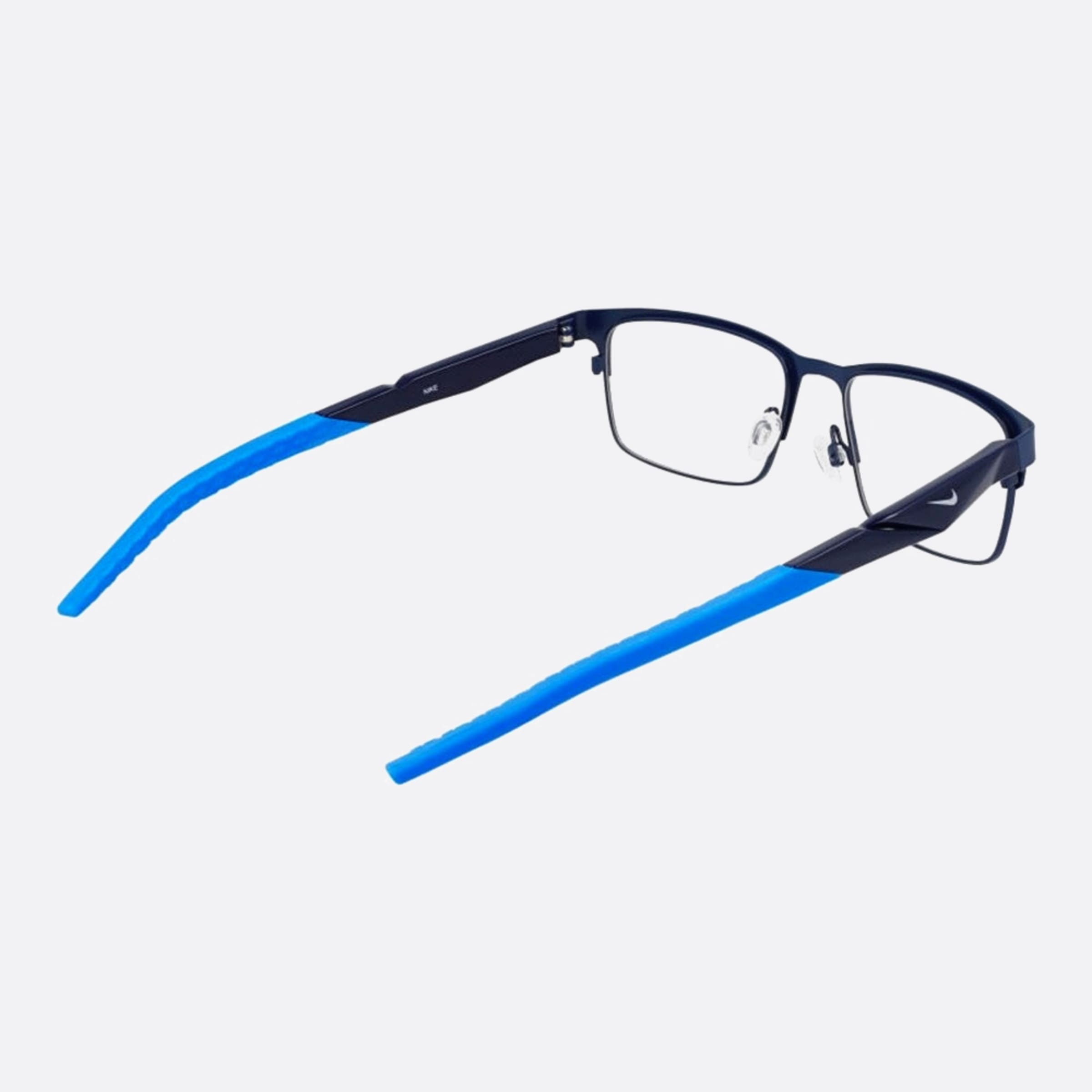 Nike 53mm Nike Blue Rectangle Men Eyeglasses - Additional Angle