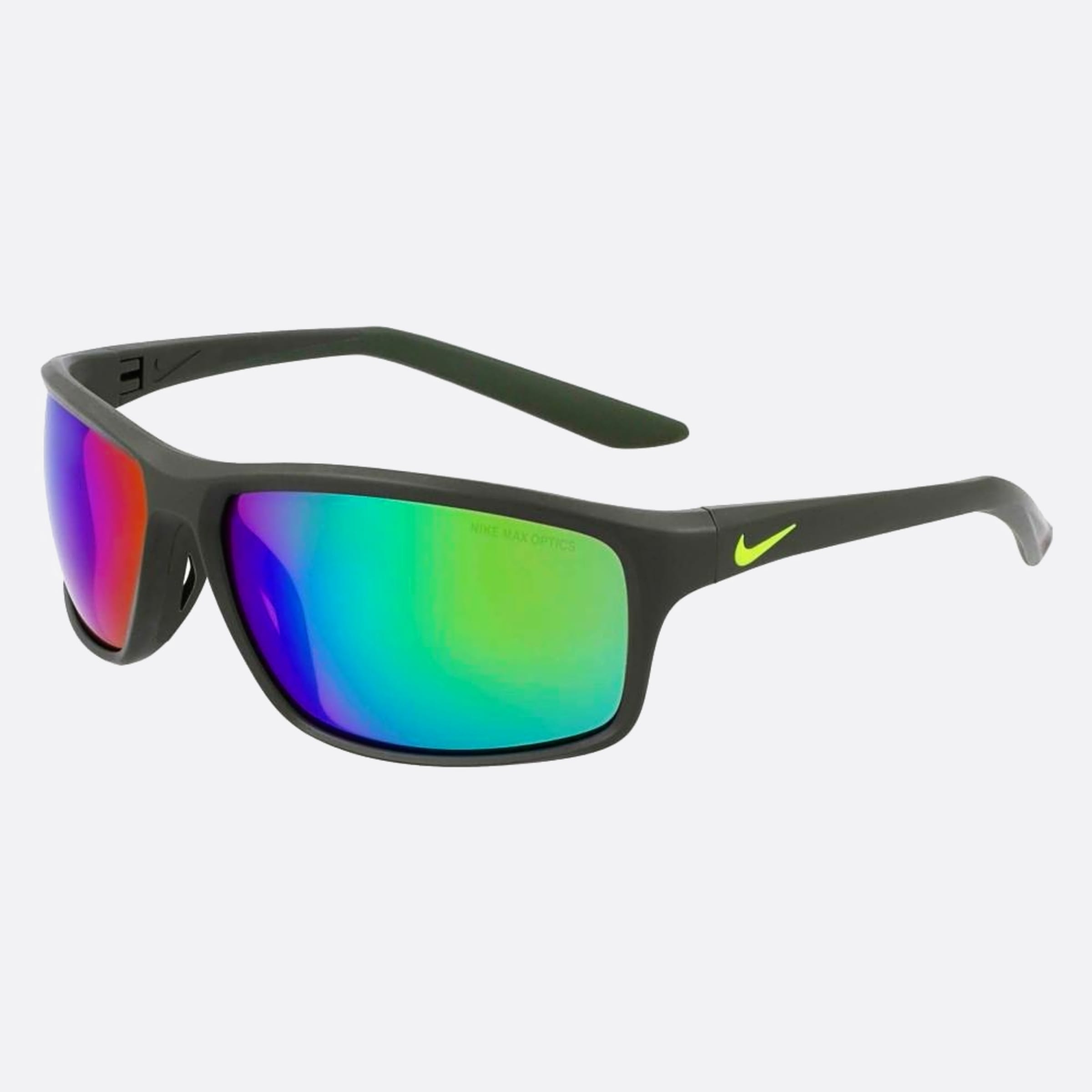 Nike 64mm Nike Adrenaline Dv2155 Green Sports Unisex Sunglasses - Side View