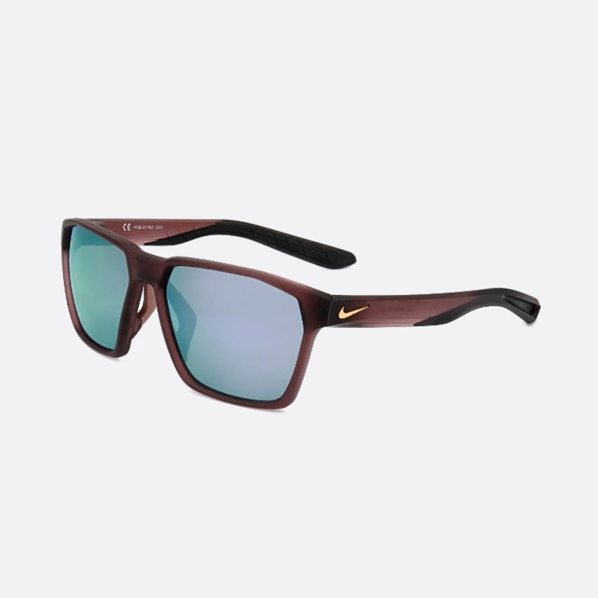 Nike 55mm Nike Maverick Dj0789 Brown Geometric Unisex Sunglasses - Side View