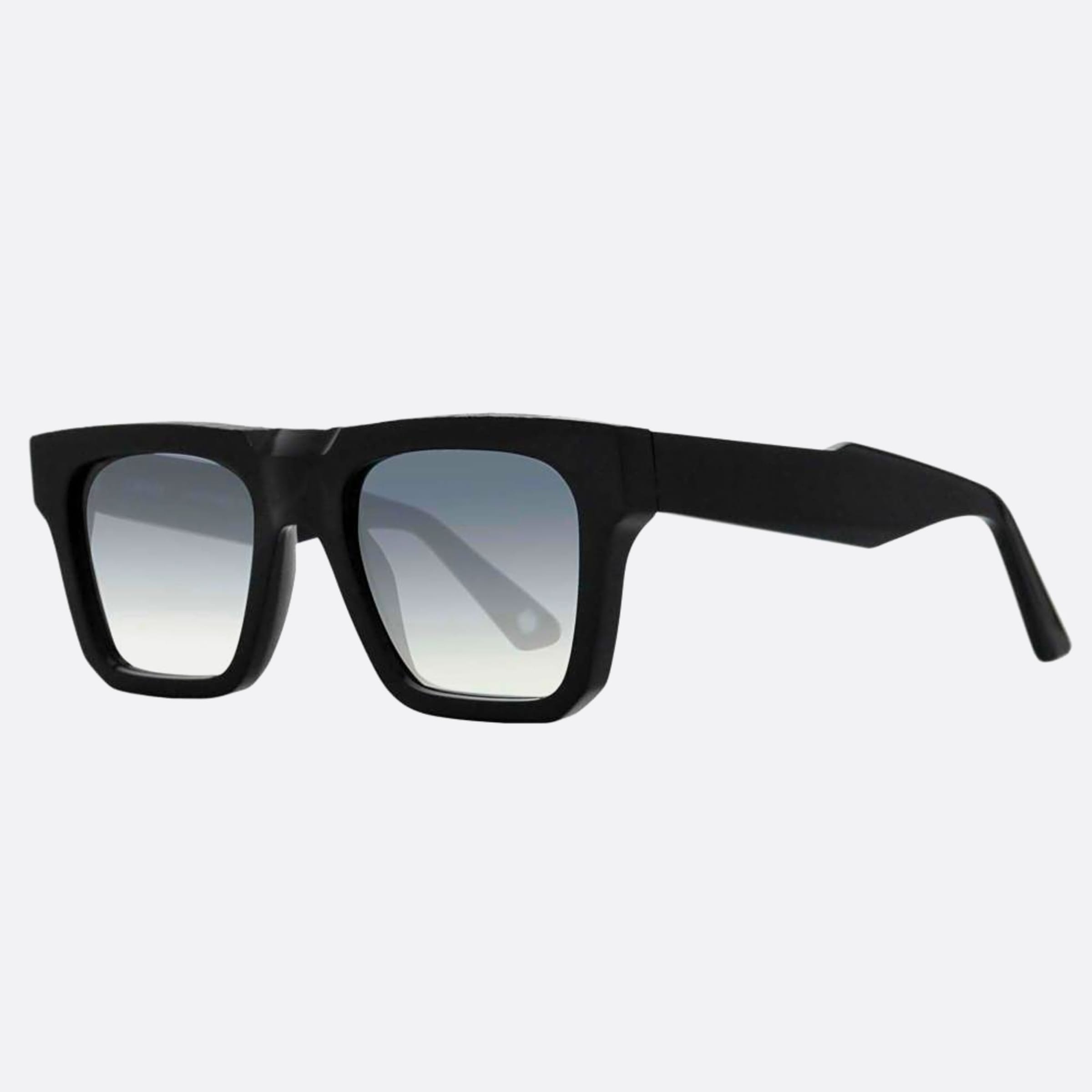 Ophy 53mm Holl Black Geometric Unisex Sunglasses - Side View