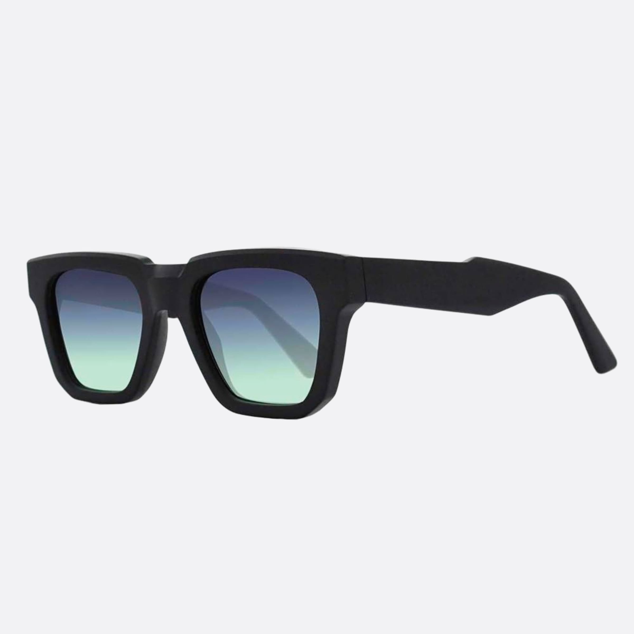 Ophy 53mm Leoh Lava Black Geometric Unisex Sunglasses - Side View