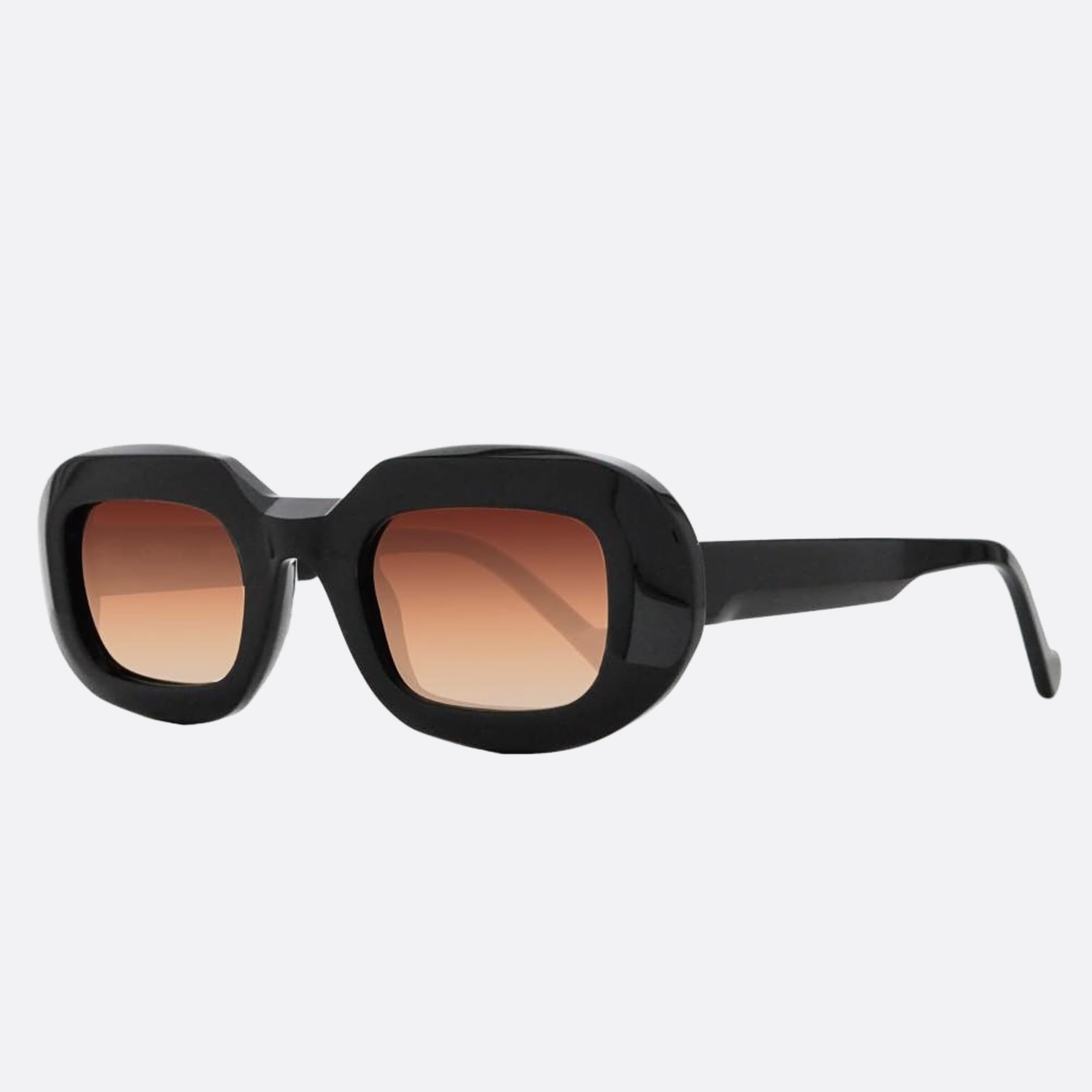 Ophy 49mm Yvonne Black Geometric Women Sunglasses - Side View
