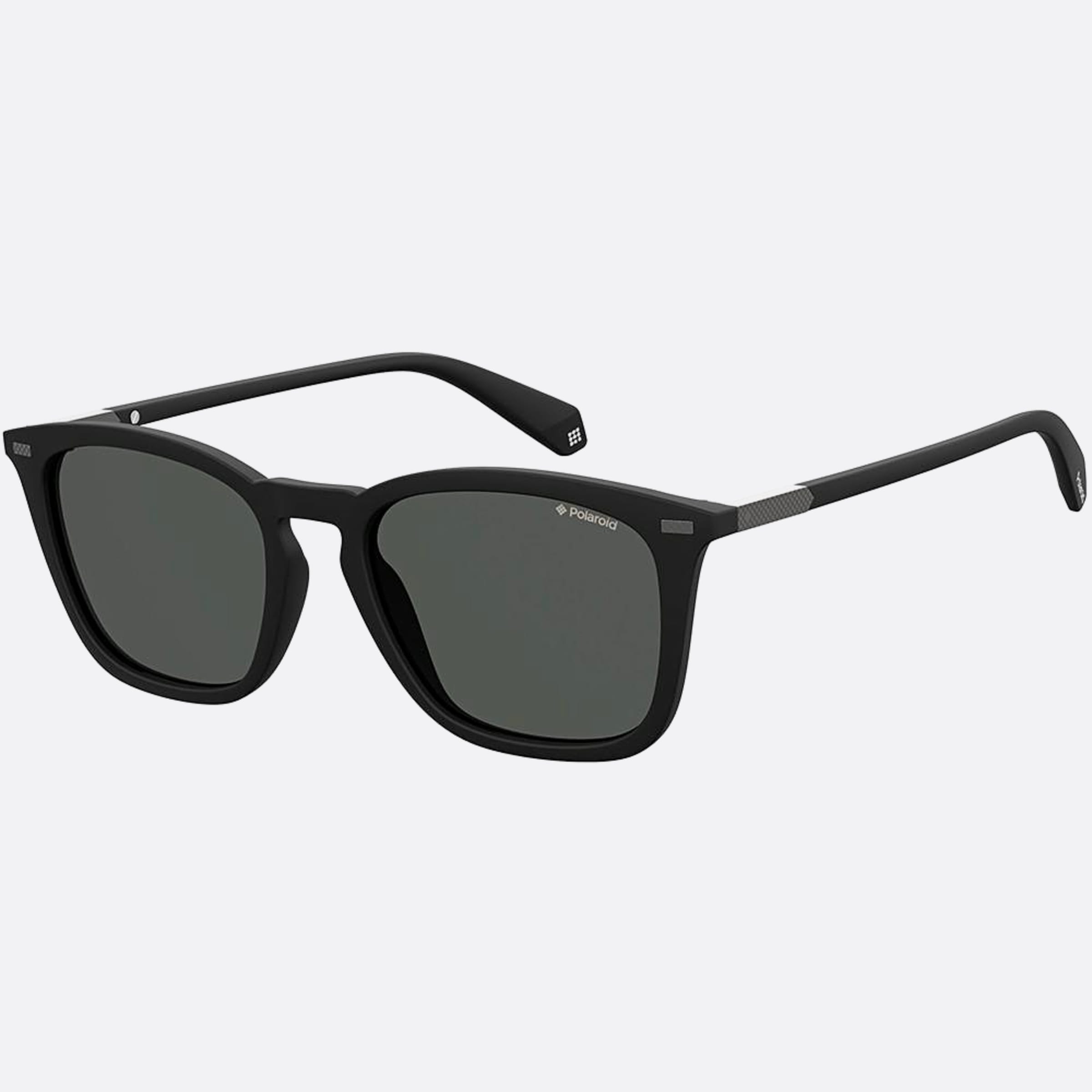 Polaroid 52mm Pld Black Squared Polarized Men Sunglasses - Side View