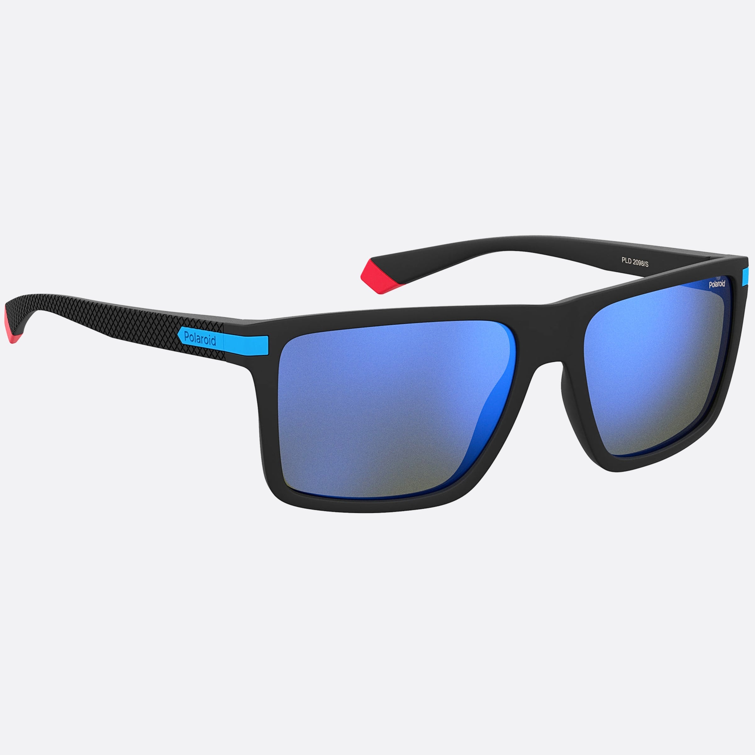 Polaroid 56mm Pld D51 Black Squared Polarized Men Sunglasses - Detail View