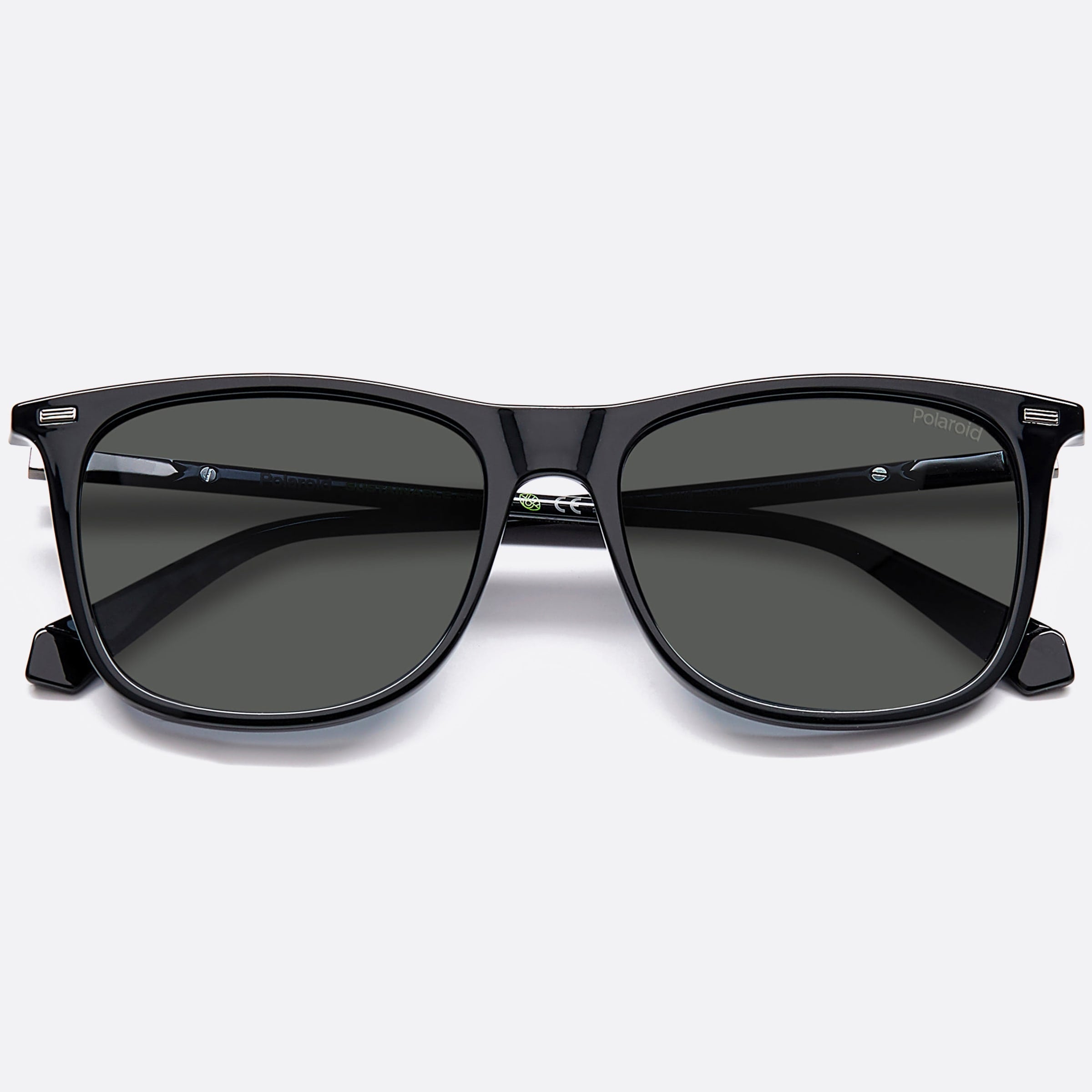 Polaroid 55mm Pld Sustainable Collection Black Squared Polarized Men Sunglasses - Lifestyle Shot