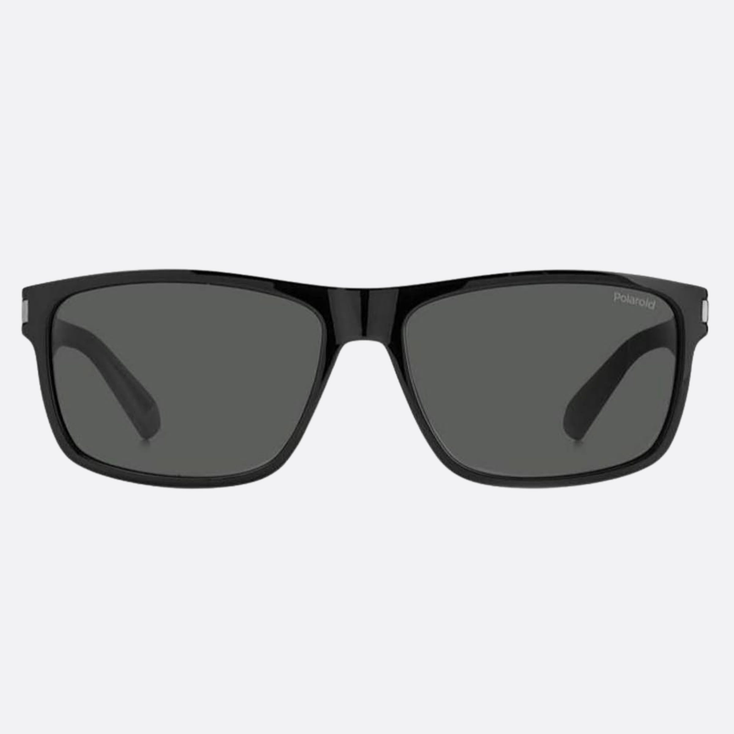 Polaroid 58mm Pld 08a Black Rectangle Men Sunglasses - Main View