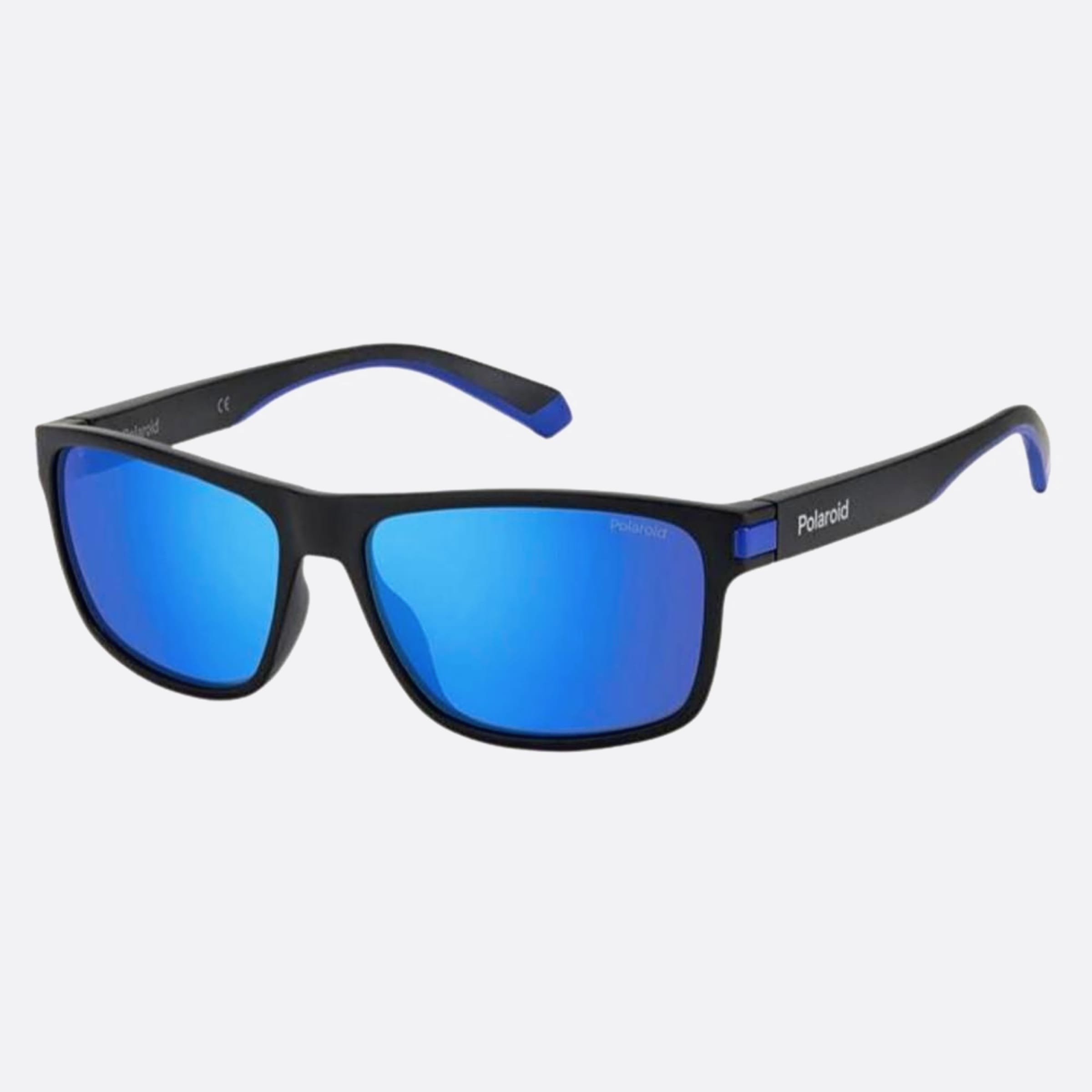 Polaroid 58mm Pld 0vk Black Rectangle Men Sunglasses - Side View